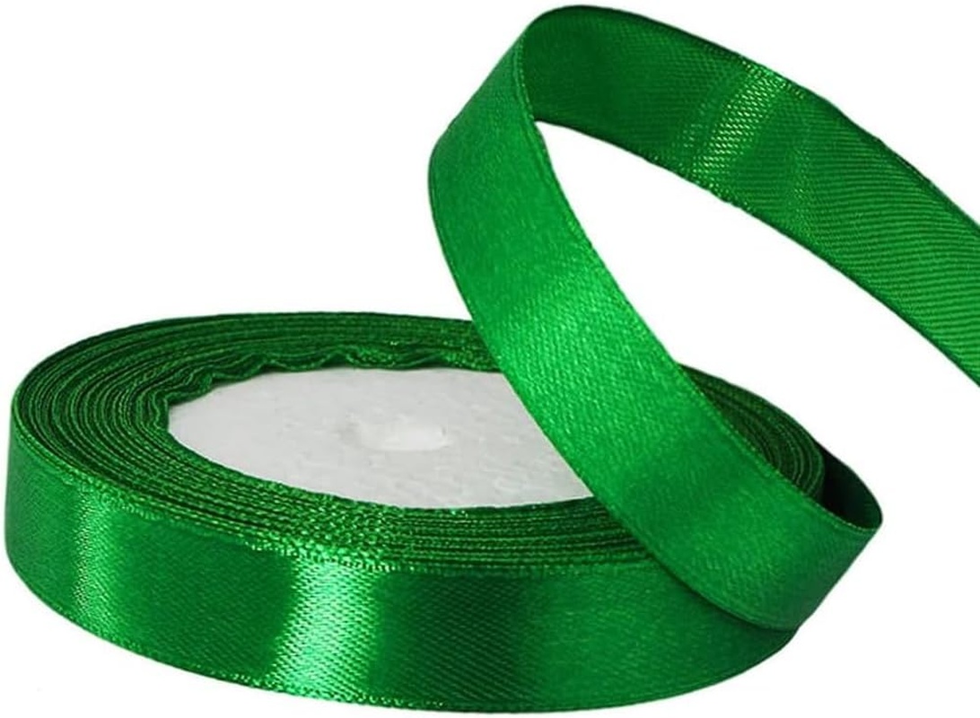 Ribbon for Gift Wrapping Satin Ribbon for Hair Crafting Thin Silk Fabric 25 Yard Sruban Decoratif Ribbon for Crafts Gift Valentine Ribbons (Red, 1.5Cm)