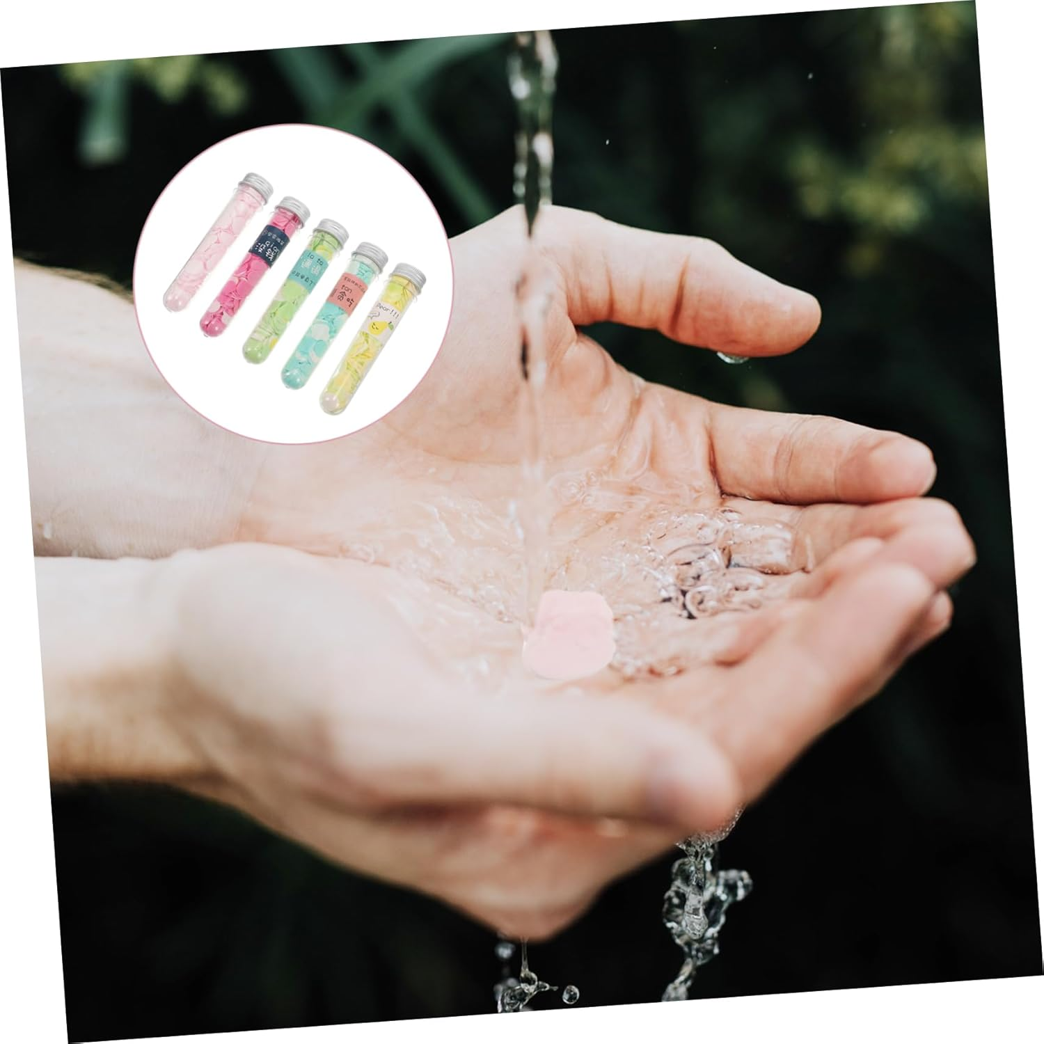 KOMBIUDA 5Pcs Portable Soap for Travel Scented Foaming Soap Petals Disposible Paper for Outdoor Bath image number 5