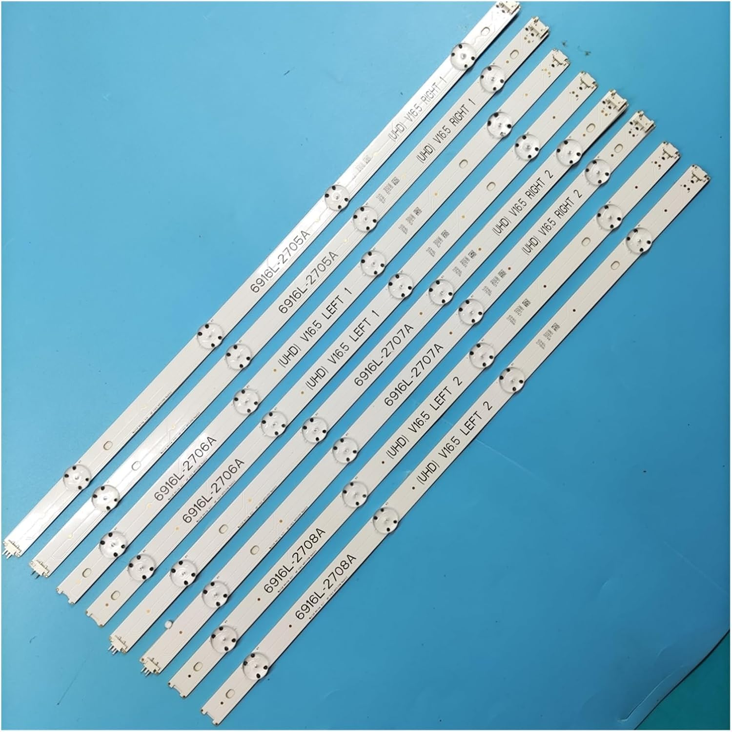 LED Backlight Strip for 49Inch TV 49LJ58300W 49UH603V 49UH620V LC490DGE 6916L-2705A 6916L-2706A 6916L-2707A 6916L-2708A (Color : 2 Set)