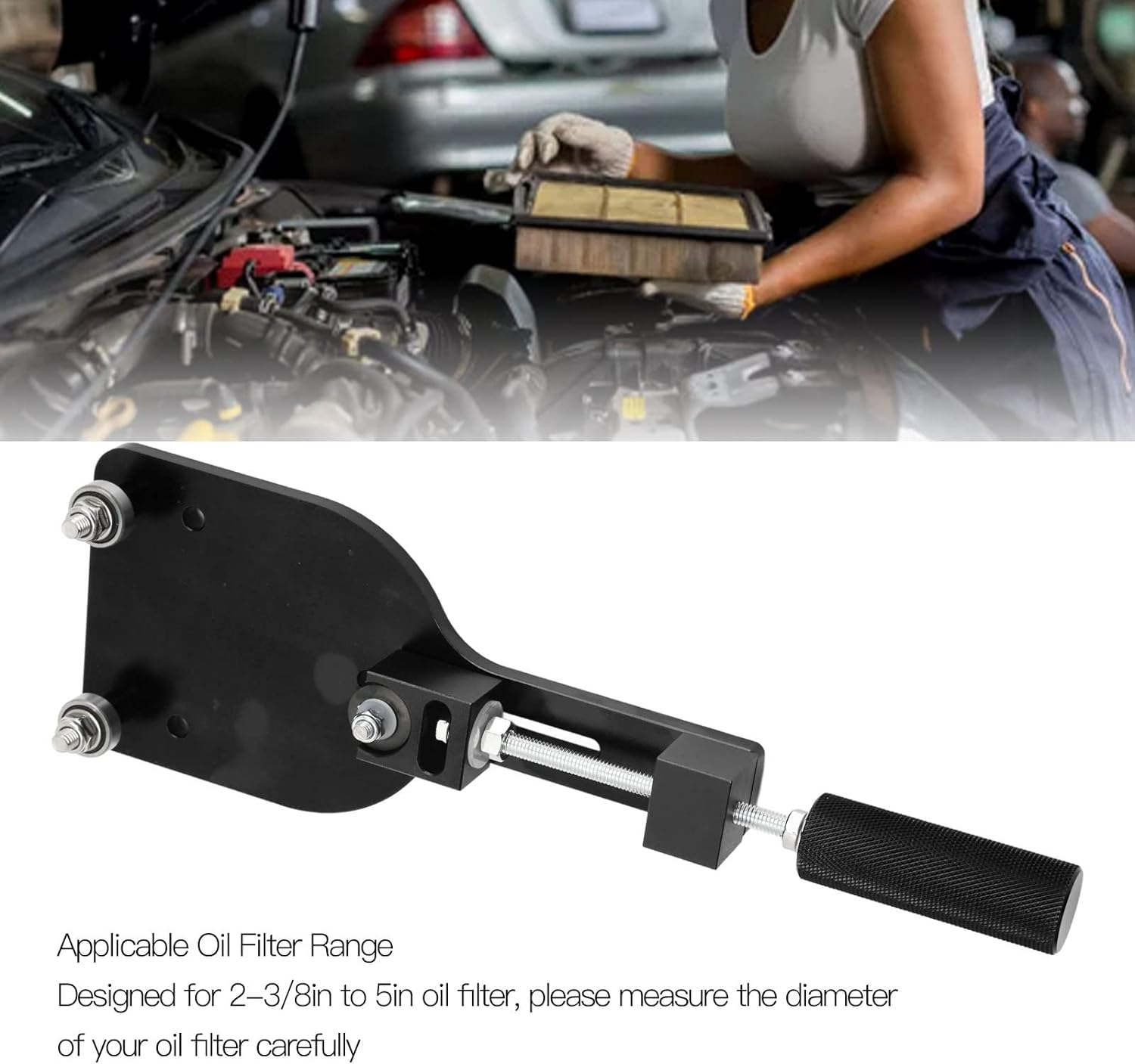 Longacre 52 77750 Oil Filter Cutter, Zinc Alloy One Piece Design, 2-3/8In to 5In Cutting Range, Efficient Tool Oil Filter Opener with anti Slip Handle for Maintaining Vehicle for Automotive Engines