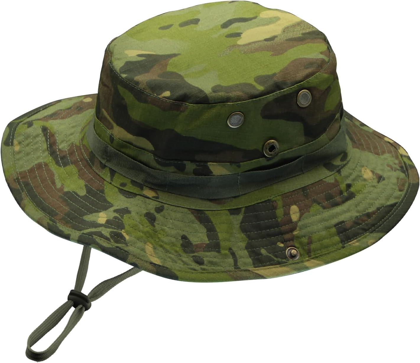 Camo Boonie Hat for Men Women, Military Tactical Wide Brim Bucket Hats, UPF50+ Jungle Sun Cap for Fishing Hunting Safari