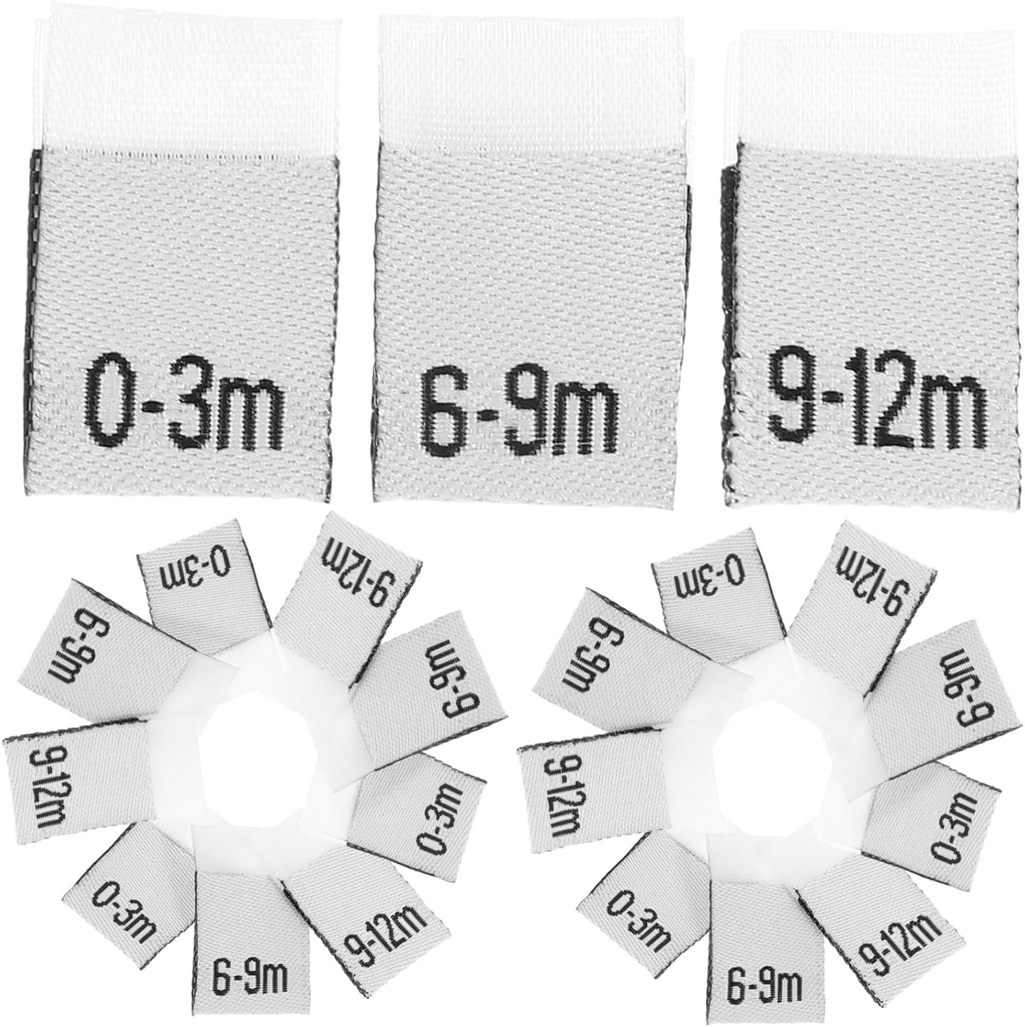 OSALADI 300Pcs Boy Girl Sewing Clothing Labels Monthly Labels for Boys Organization image number 2
