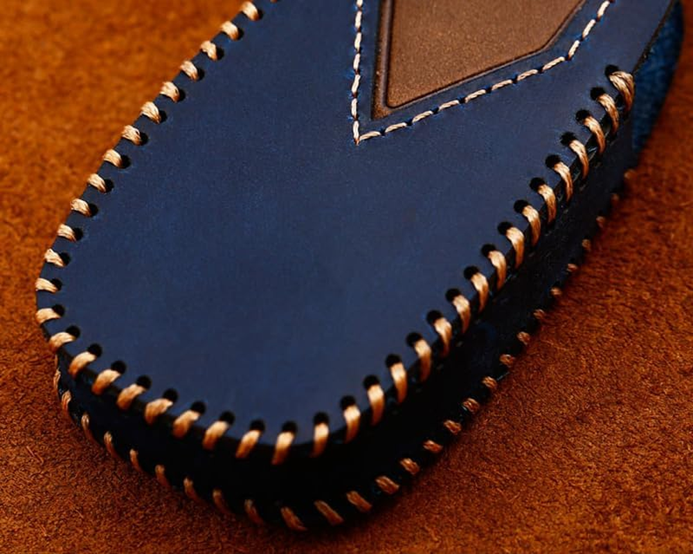 3 Button Genuine Leather Smart Key Fob Skin Cover Case Protector Keyless Fit for Subaru BRZ Impreza STI WRX image number 3