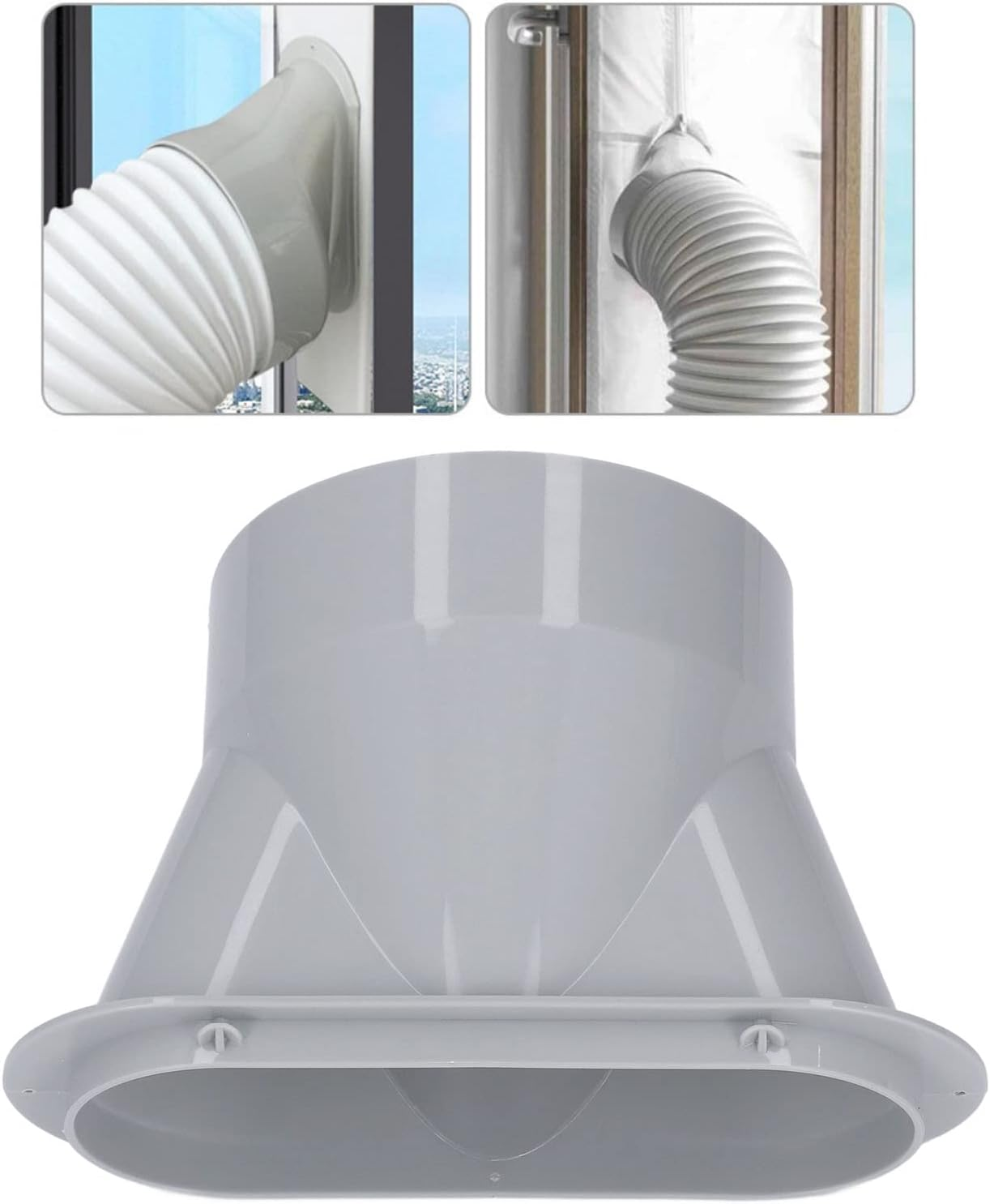 Ejoyous 5In Portable Air Conditioner Exhaust Hose Sealing Connector, ABS Material, Prevent Heat/Cold Leakage, Boost Cooling Efficiency, for Universal 130Mm Diameter AC Exhaust Pipes image number 4