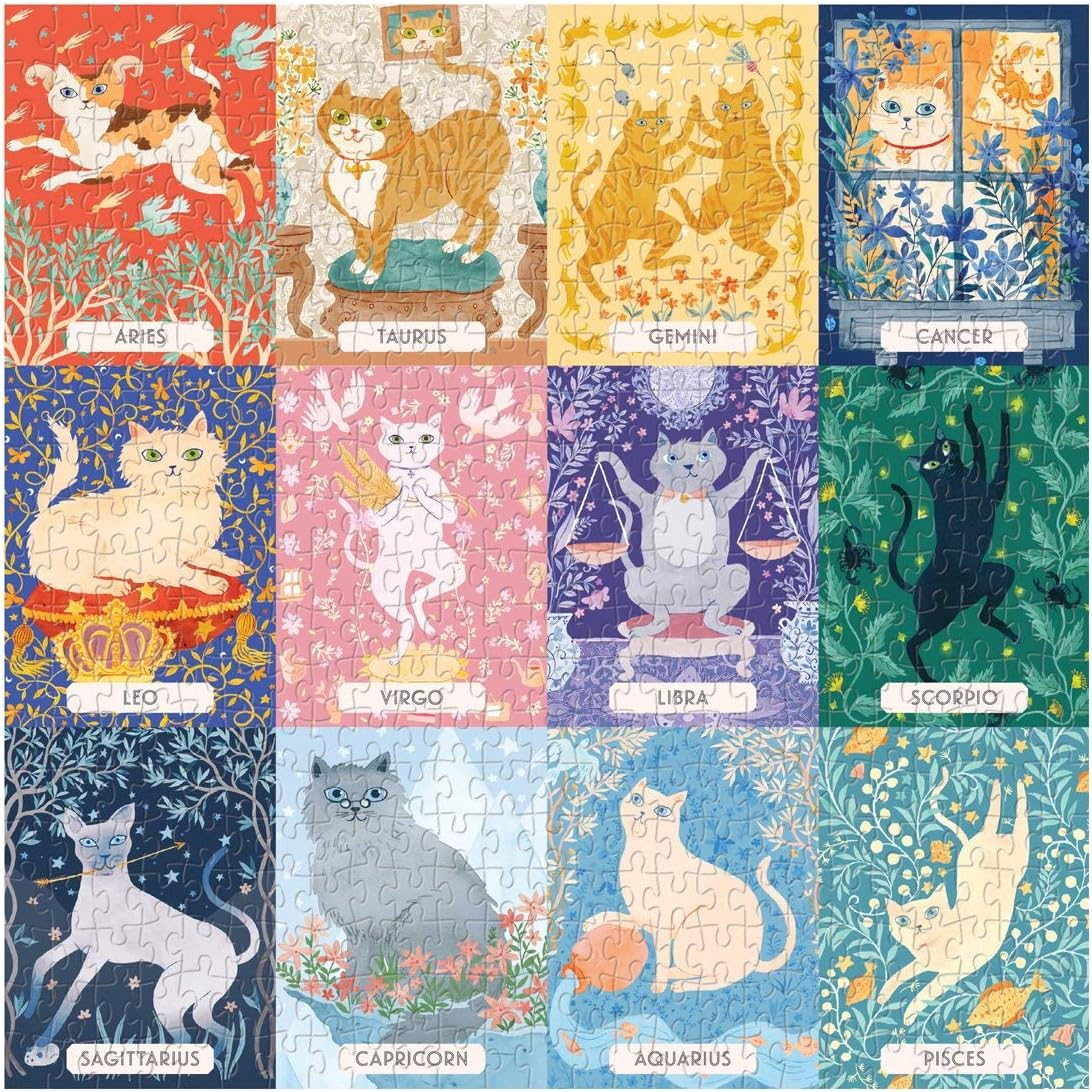 Cat Zodiac 500 Piece Puzzle image number 4
