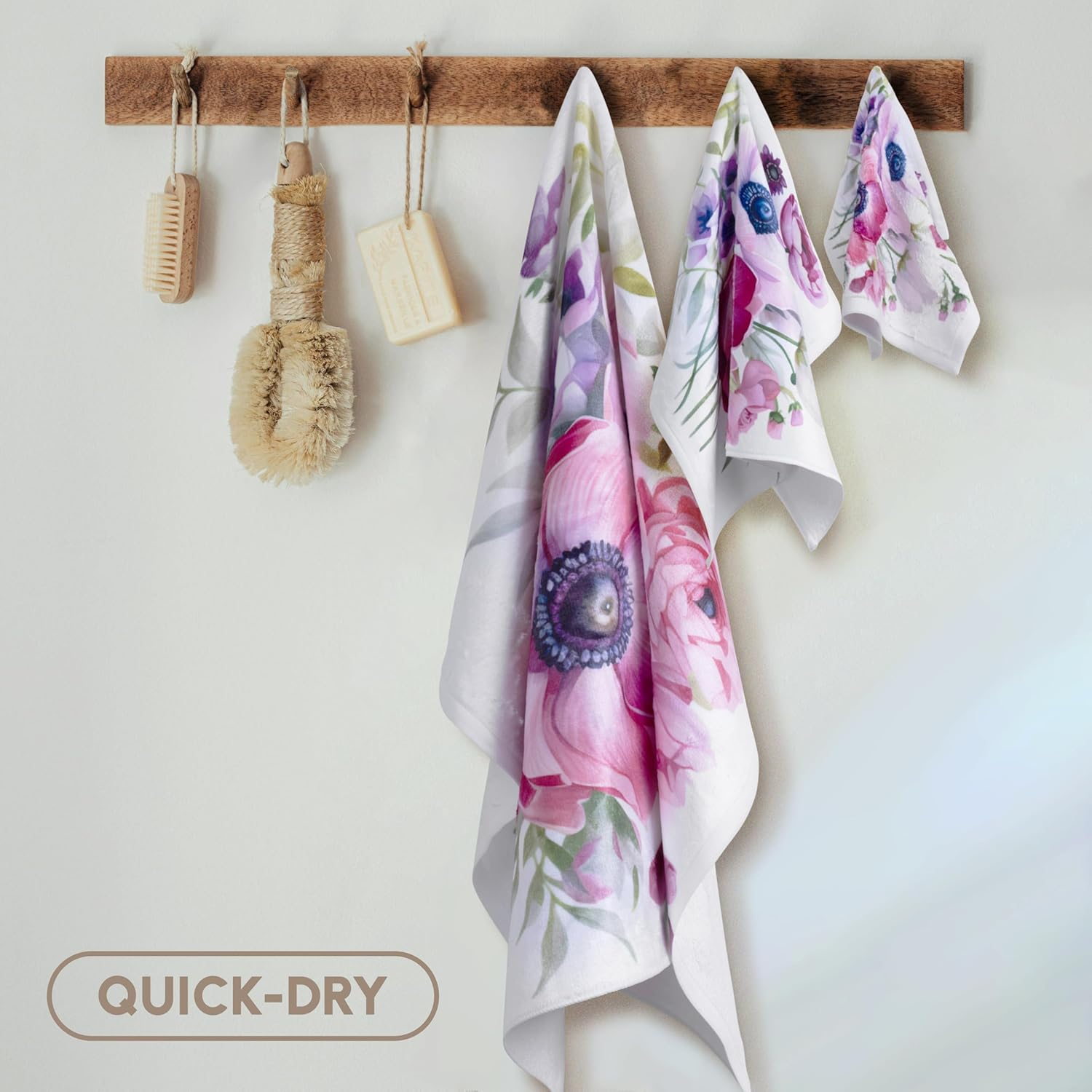 3Drose Towel, Image of Collage of Nine Trump Faces in Abstract Colors image number 1