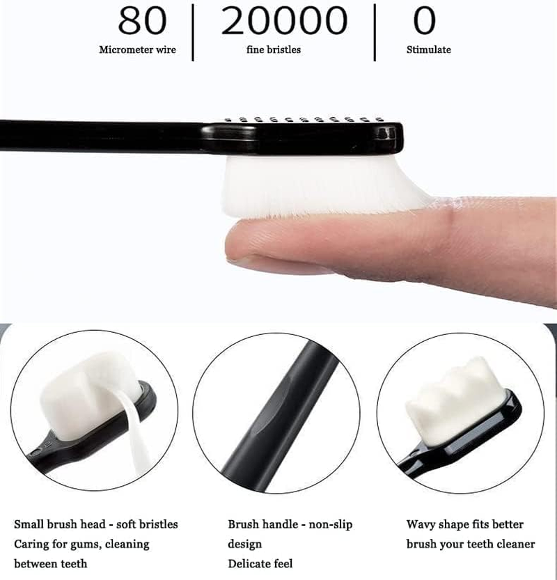 8-Pack BREVI Nano Toothbrush, Nordic-Inspired, Ultra-Fine Soft Bristles, Wave Bristle, Sensitive Teeth & Gums image number 3