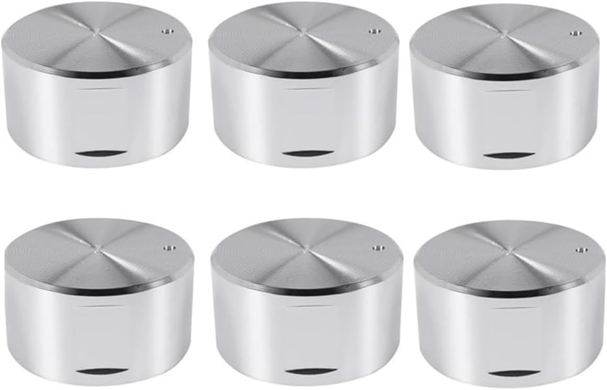 Metal Gas Stove Knobs,6 Pcs Gas Stove Knobs 6Mm Cooker Control Range Oven Knob Burner Knob Gas Hob Switch Replacement Parts image number 1