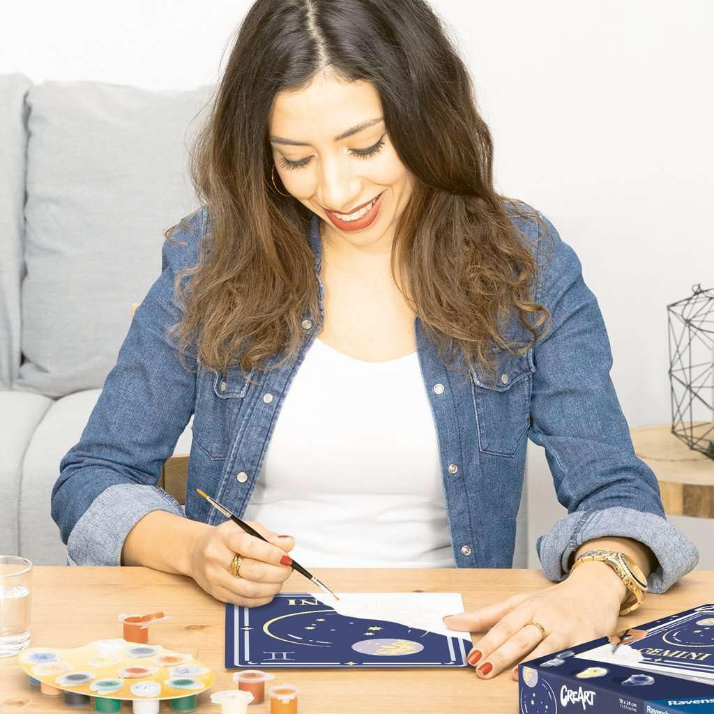 Creart Sternzeichen - Zwilling: Mit Silber- Und Leuchtfarbe! image number 2