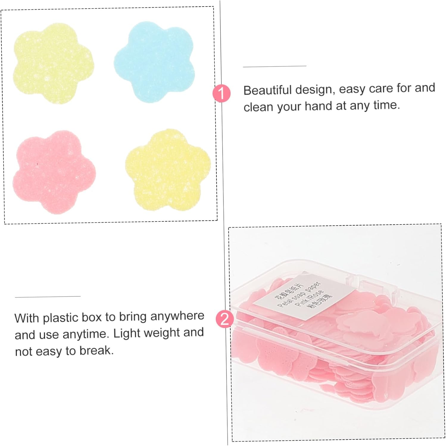 Disposable Travel Soap Sheets 10Pcs Foaming Hand Washing Paper Soap Portable Outdoor Use for Children Random Color