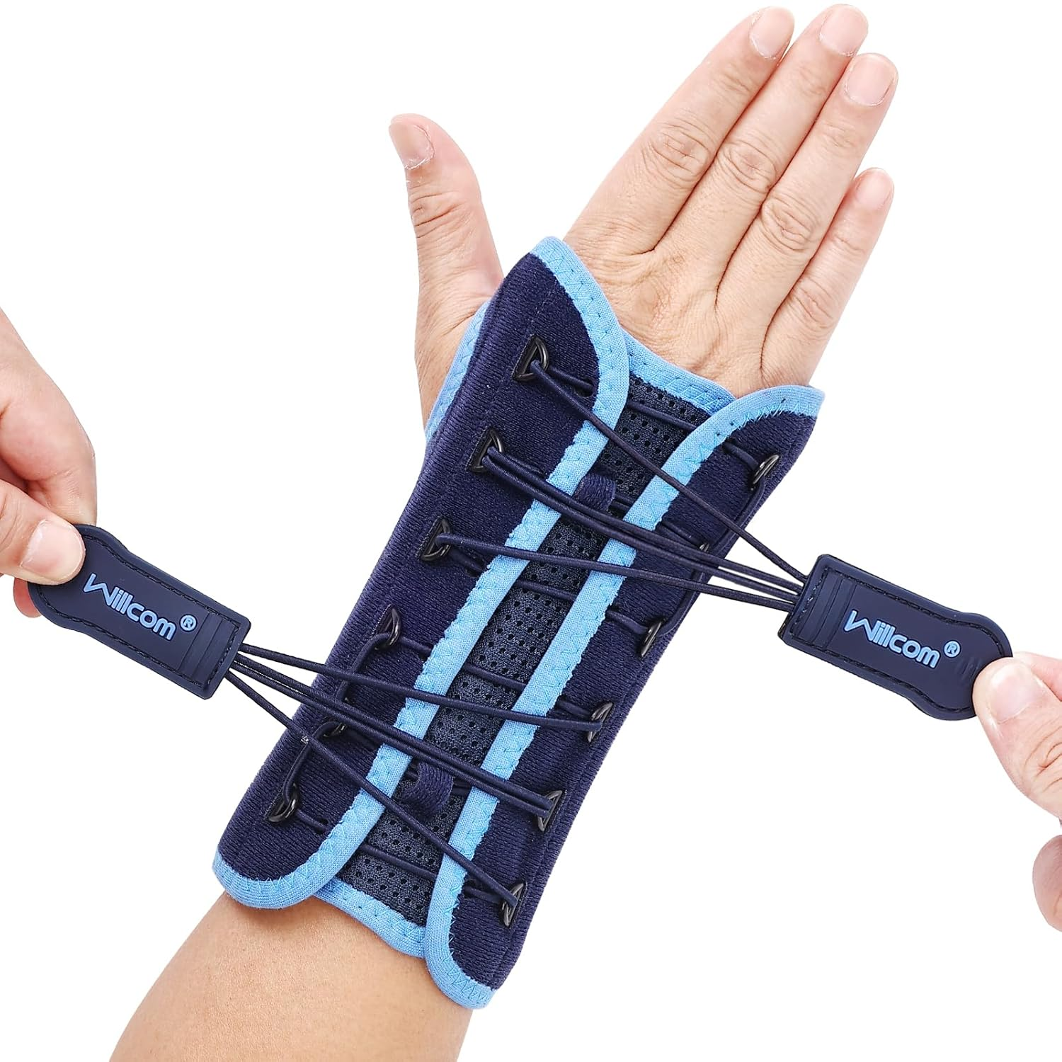 Willcom Quick Wrap Wrist Brace for Carpal Tunnel Syndrome, Night Sleep Support, Hand Splint for Arthritis Pain, Sprain, Sports Injuries(Right-Medium,6-8.5 Inch)