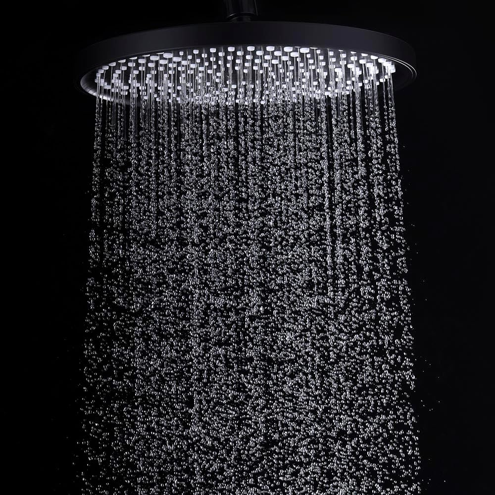 Decaura WELS round Overhead Rain Shower Head Large Adjustable 10 Inch Rainfall Shower Head (Chrome)