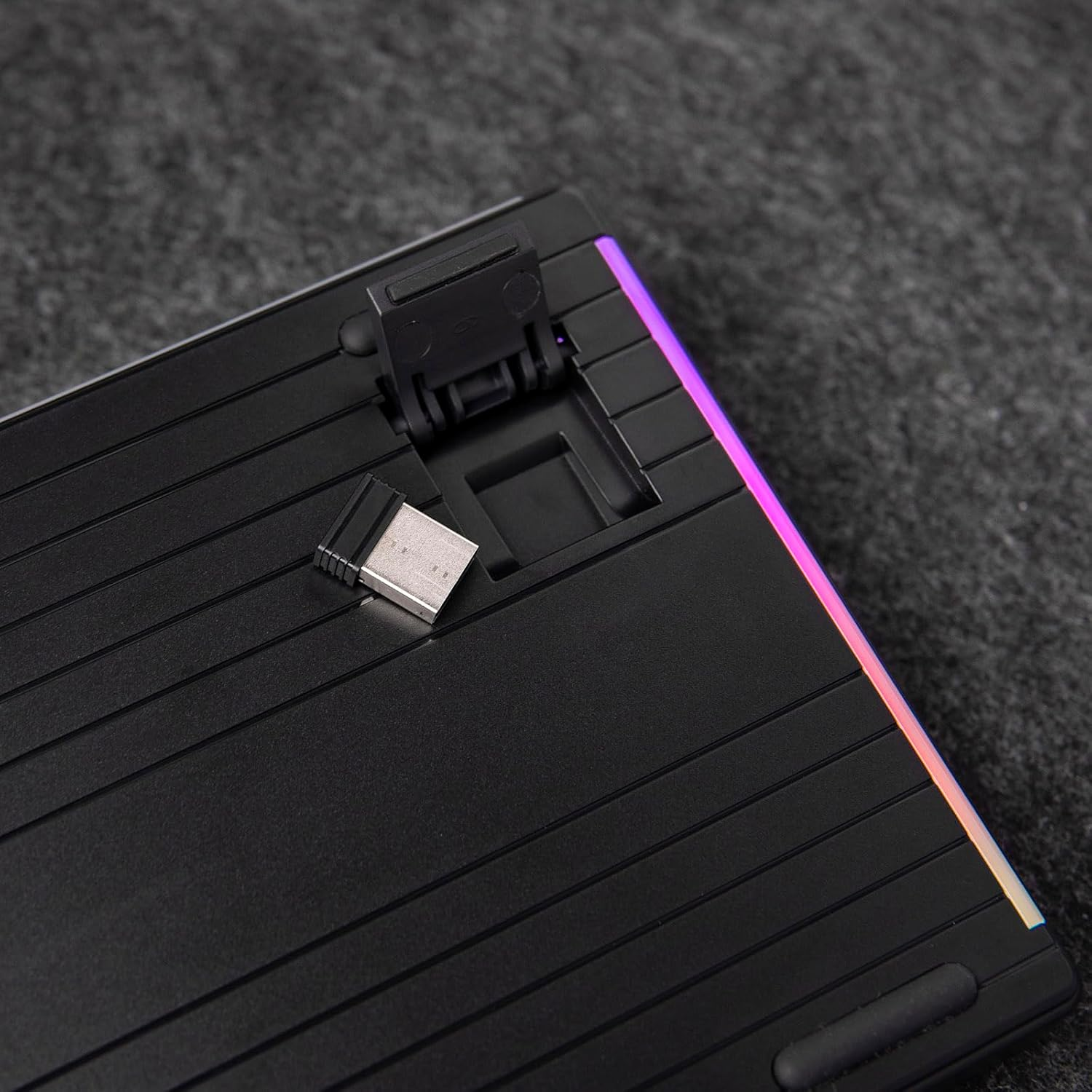 Mechlands EPOMAKER TH108 Full Size Mechanical Keyboard, 108 Keys Wireless Gaming Keyboard, 8000Mah Battery, Creamy Gasket, Hot Swap, Custom Driver, RGB Backlights (Black, Creamy Jade Switch) image number 4