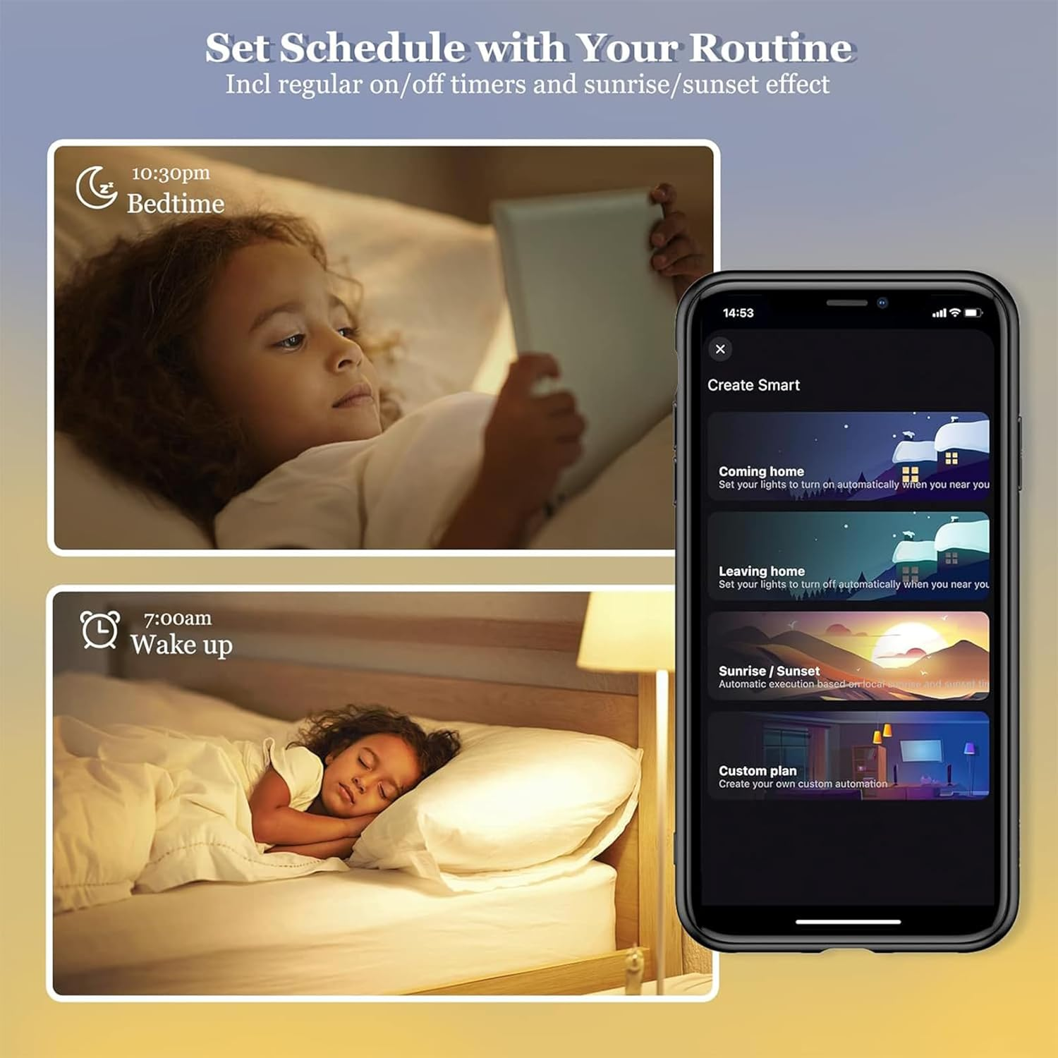 Smart Touch Table Lamp, Dimmable Small RGB Bedside Bed Lamp for Bedroom, Cordless LED Night Desk Lamp Rechargeable Color Changing Nightstand Mood Cozy Lamp for Living Room Baby Nursery image number 2