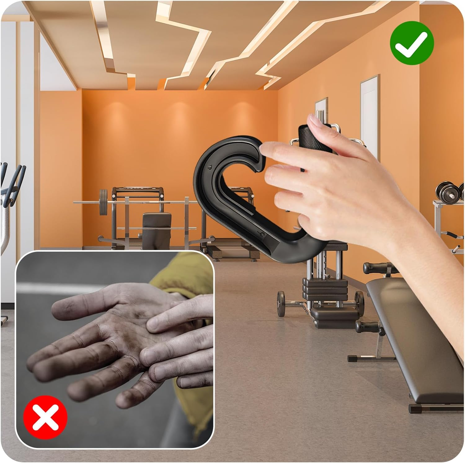 Dickly 2 St&uuml;ck Klimmzugstangengriffe Widerstandsbandgriffe Griffe Rutschfeste Pull-Down-Maschinenbefestigung F&uuml;r Klimmzugstangen Fitness-Studio