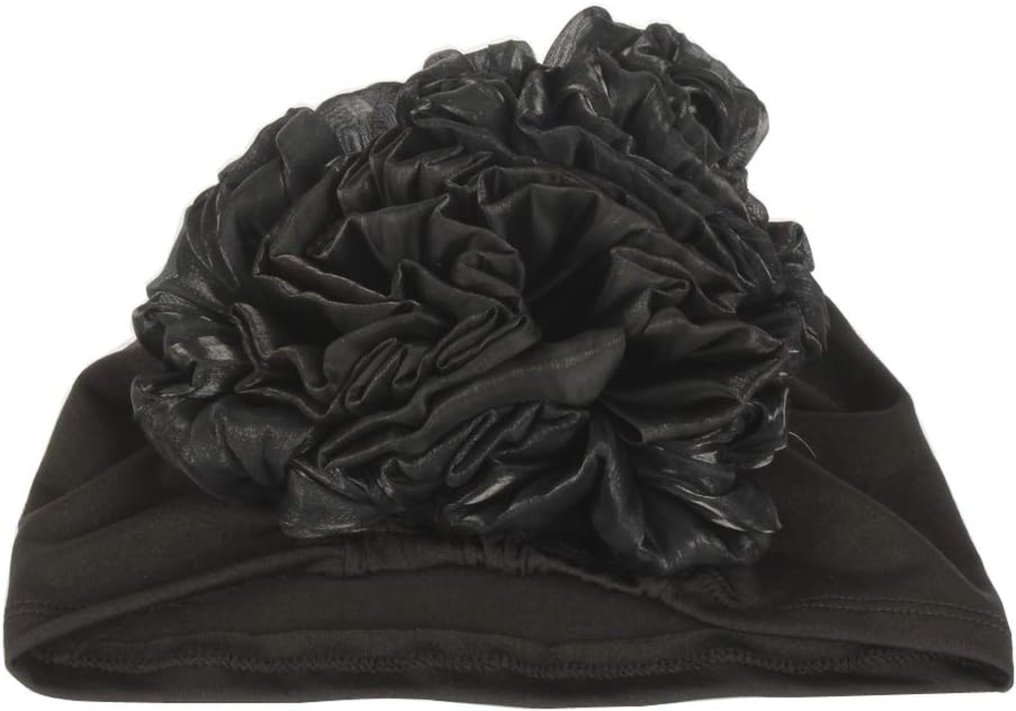 Women Flower Elastic Turban Beanie Head Wrap Chemo Cap Hat image number 2
