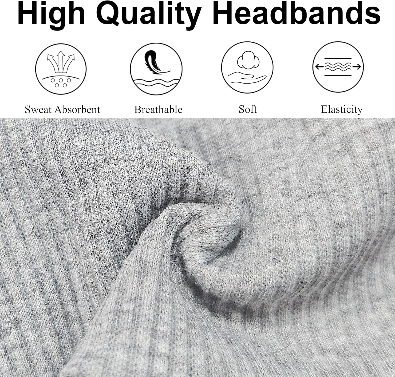 Blooms Headband Headbands Hair Band Headband White Black Grey image number 5