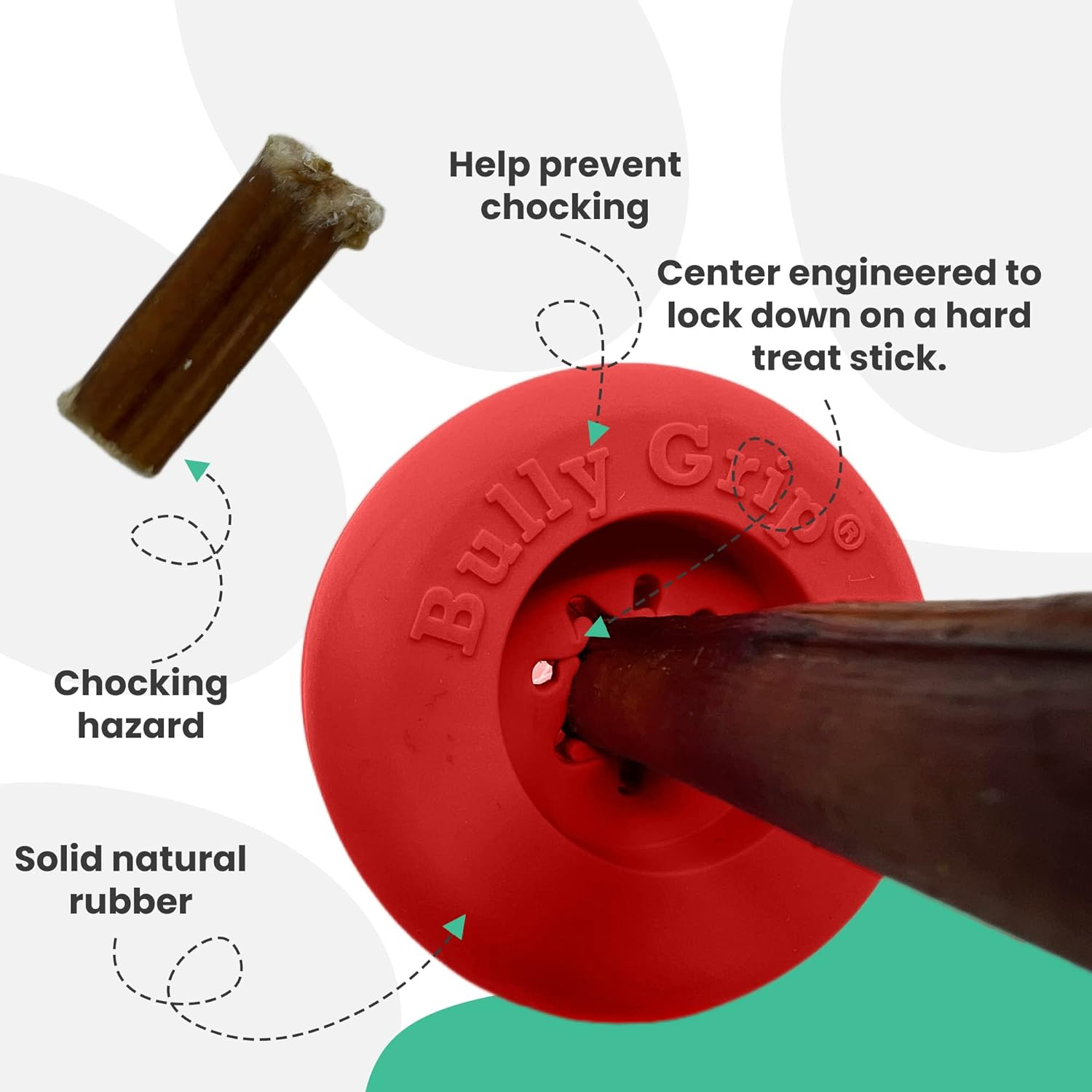 Bully Stick Holder for Dogs - Large Size - Interactive Dog Toy, Dog Treat Holder, Slow Feeder, Treat Dispenser, Chew Toy and Dog Safety Device image number 1