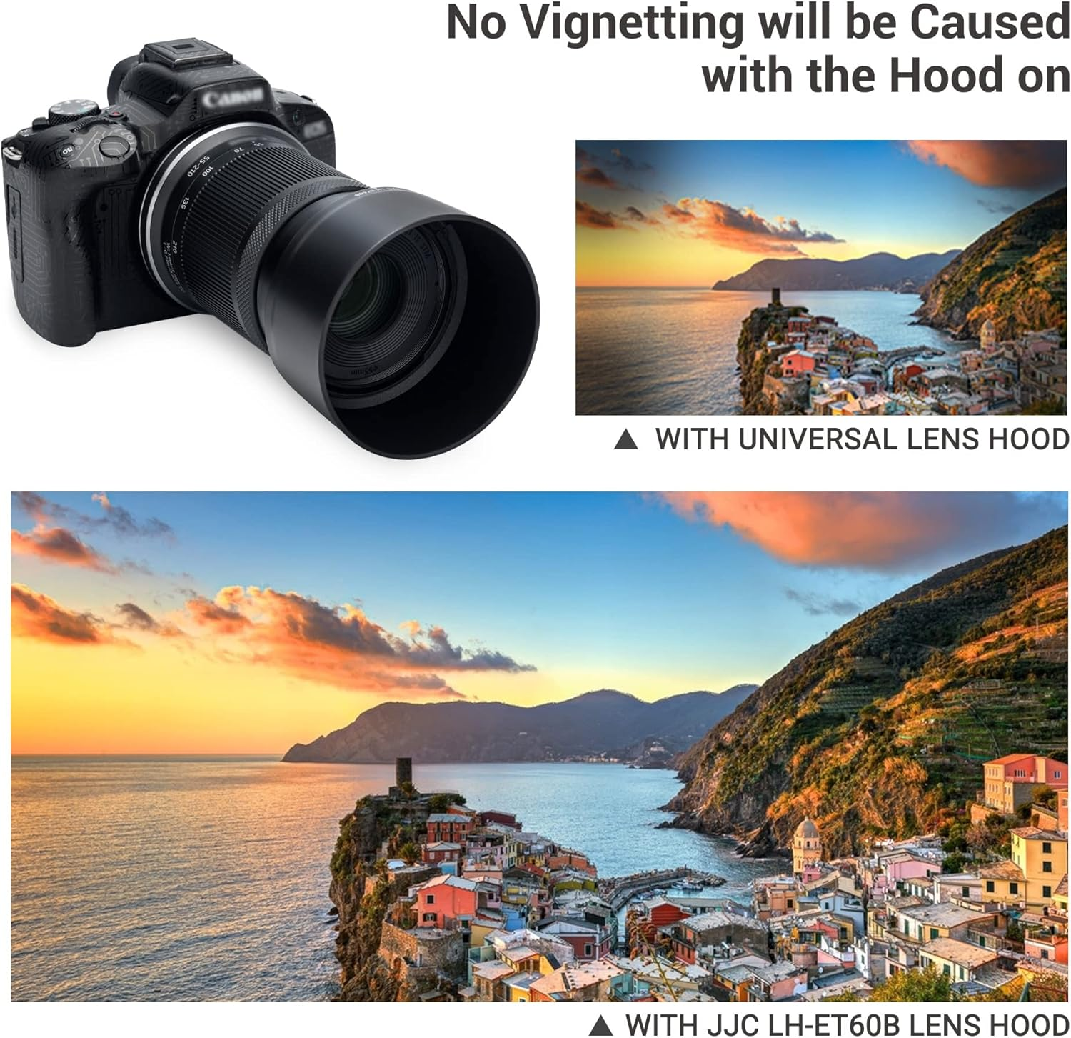 JJC Reversible Petal Bayonet Lens Hood for Canon RF-S 55-210Mm F5-7.1 IS STM Lens, Compatible with 55Mm Filter and Lens Cap on EOS R50 R7 R10 image number 1