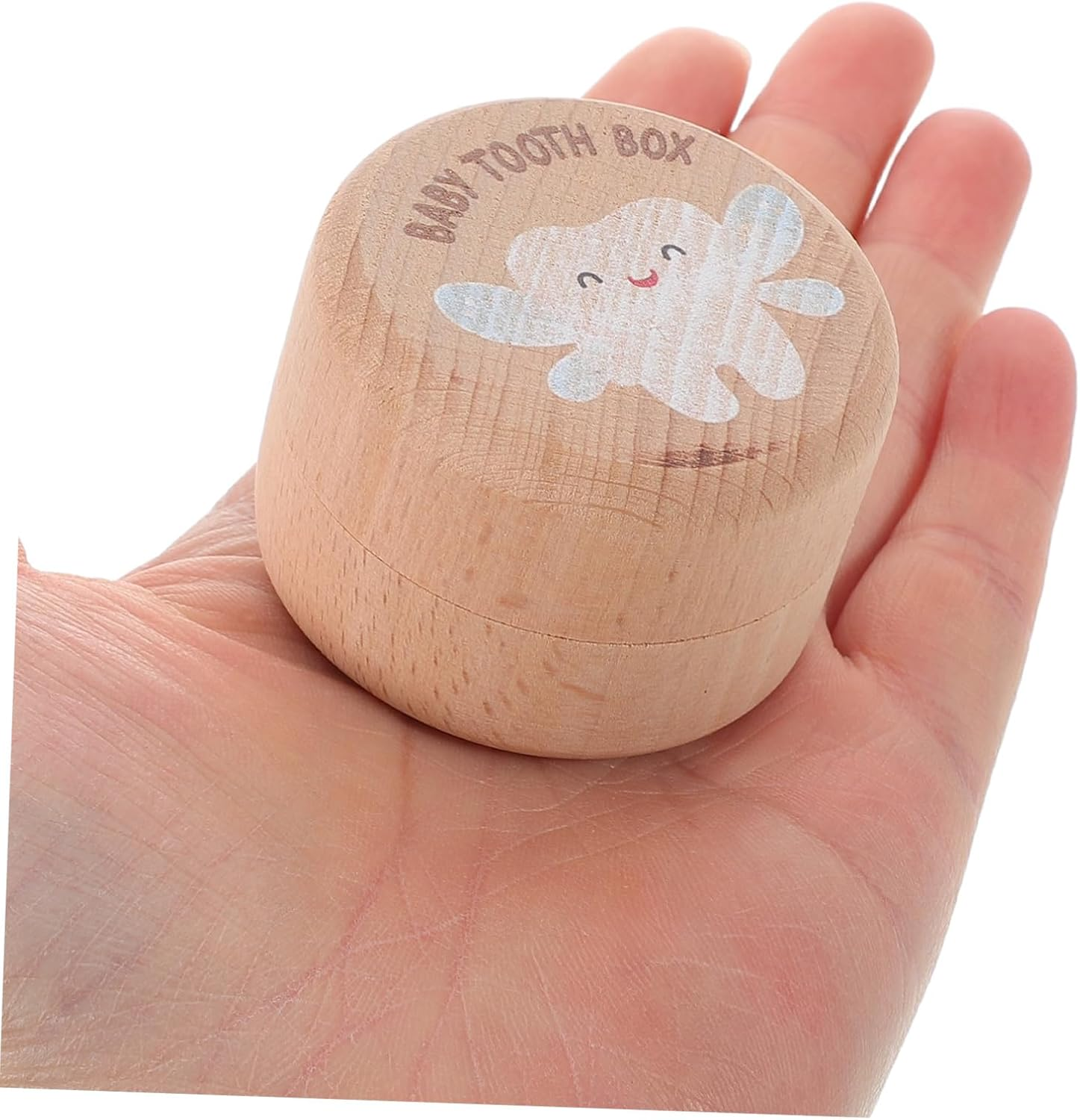 2Pcs Wooden Tooth Memorial Box Cute Keepsake Box for First Lost Tooth Storage for Shower Birthday image number 5