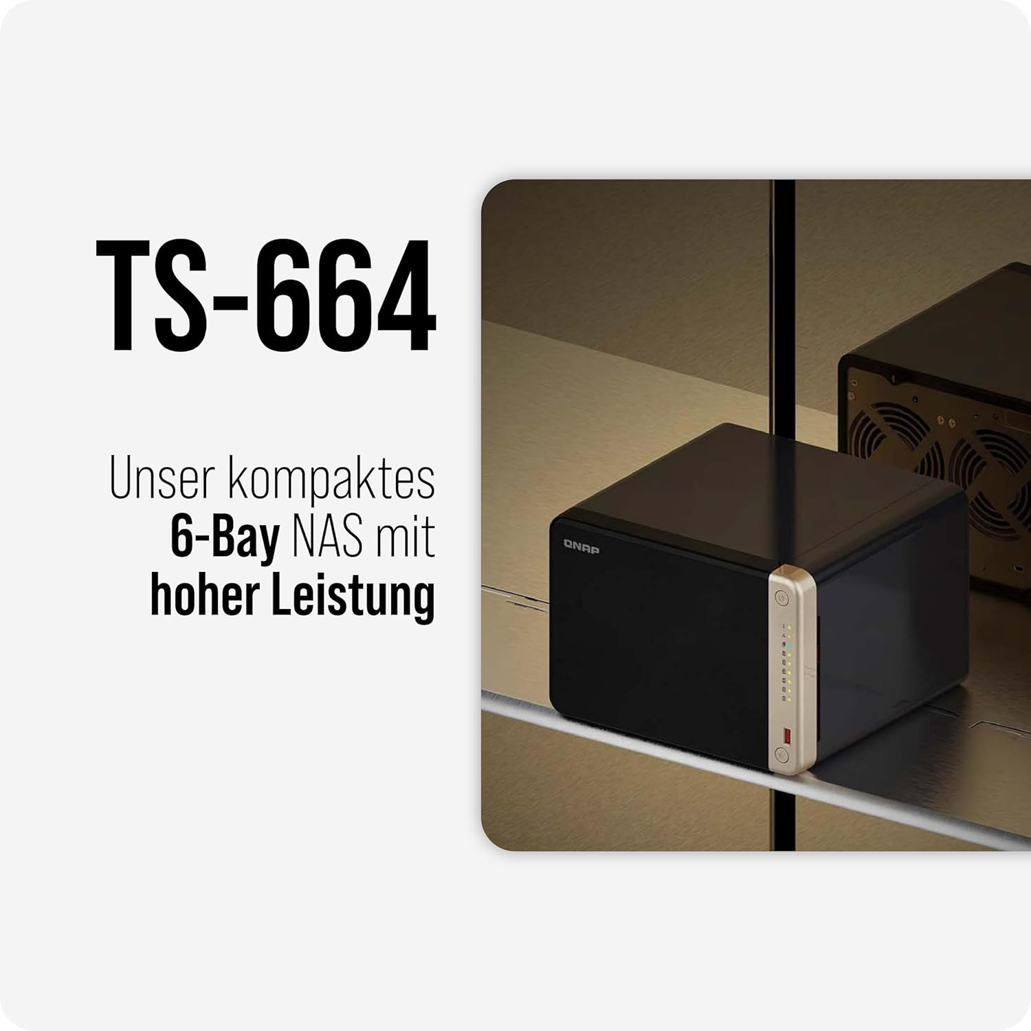 Qnap TS-664-8G | 6-Bay, Pcie Gen3, 2.5Gbe Tower NAS image number 2