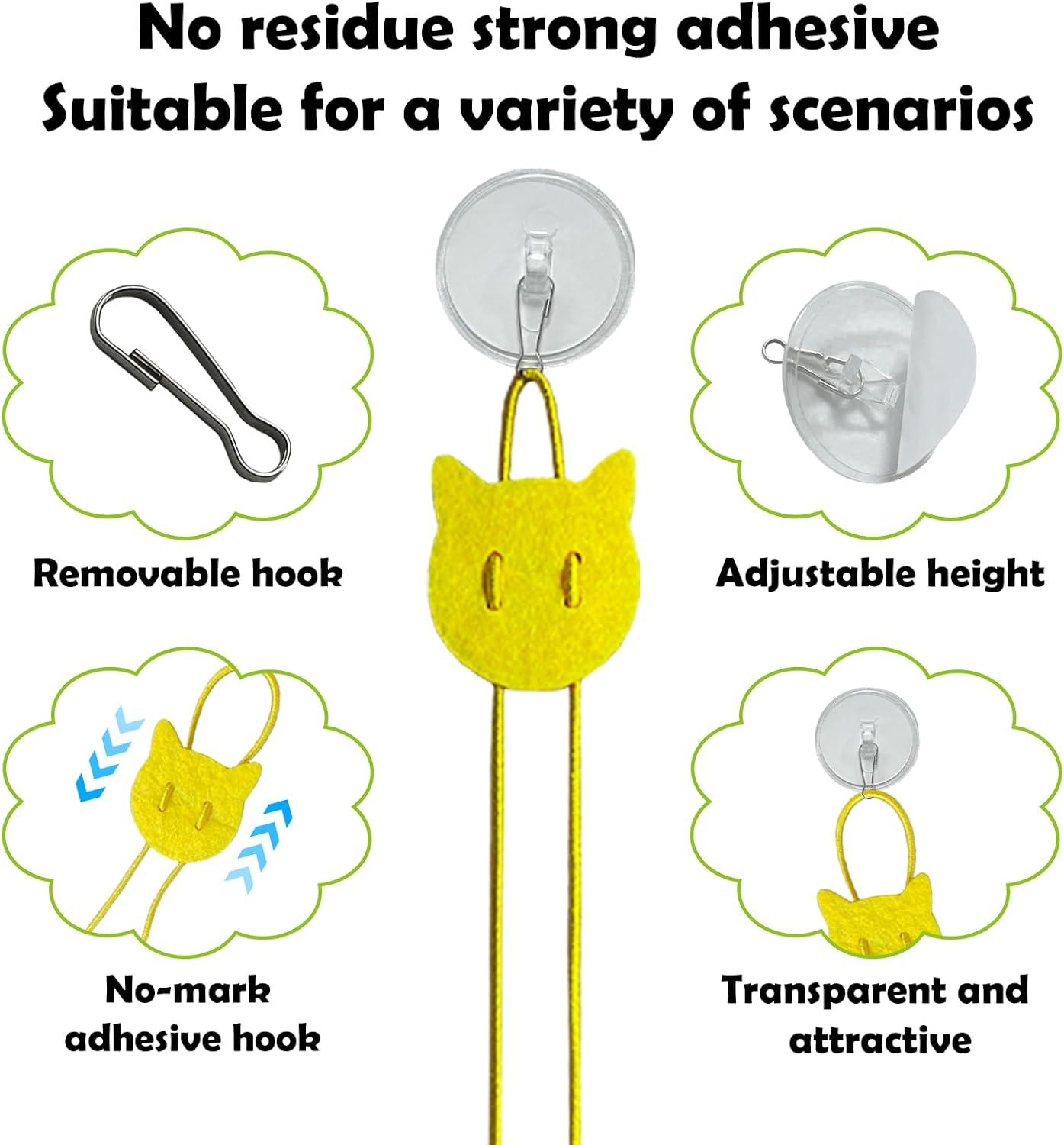 Hahago Pack of 2 Cat Toys Self-Employment Hanging Door Frame with Elastic Flutter Bird Lifelike Snipe Chirping Interactive Cat Toy with Catnip image number 3