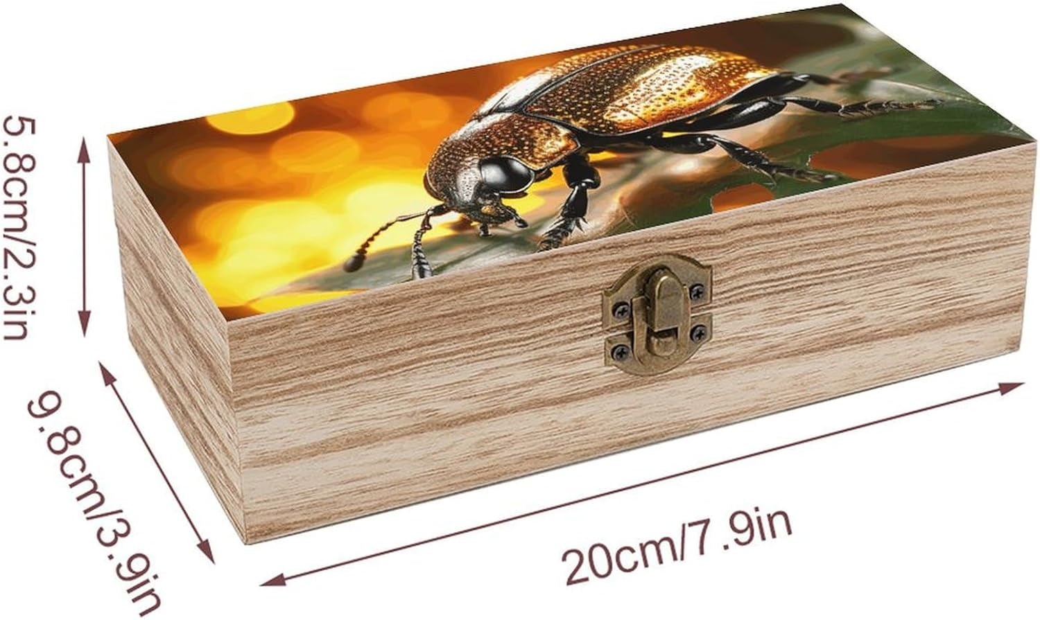 Ladybug Wooden Box Wood Wedding Keepsake Boxes with Lids Small Decorative Boxes Lightweight Wooden Memory Storage Box for Crafts Keepsakes Jewelry Photo Letter Storage image number 6