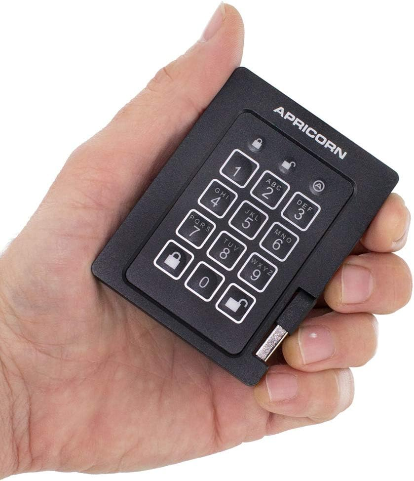 Apricorn Aegis Padlock 240 GB SSD 256-Bit, FIPS 140-2 Level 2 Validated Ruggedized USB 3.0 Encrypted External Portable Drive image number 4