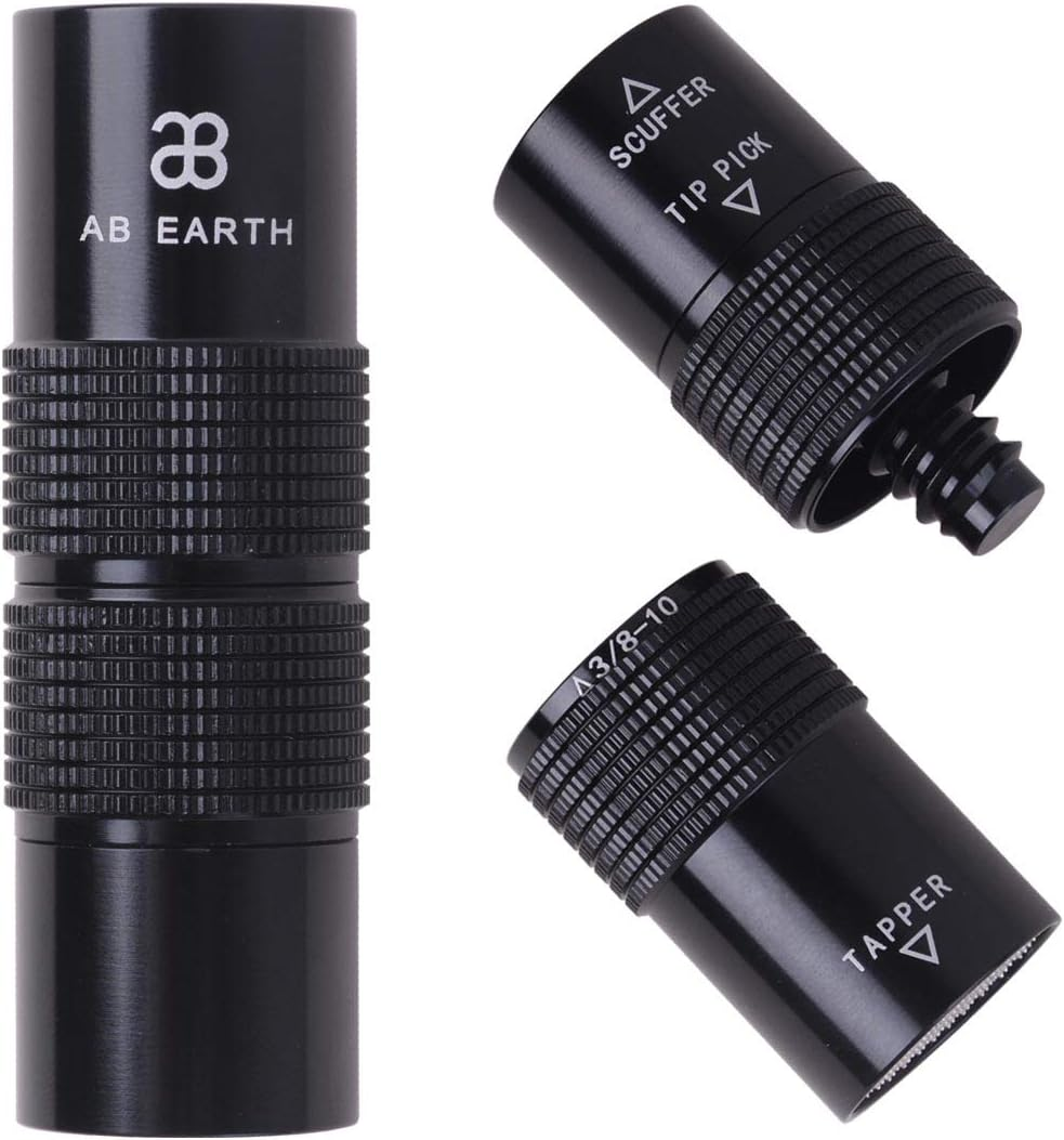 Aluminum 4-In-1 Billiard Pool Cue Tip Accessory Tool Repair Kit (Scuffer, Aerator, Tapper, Joint Protector) image number 3