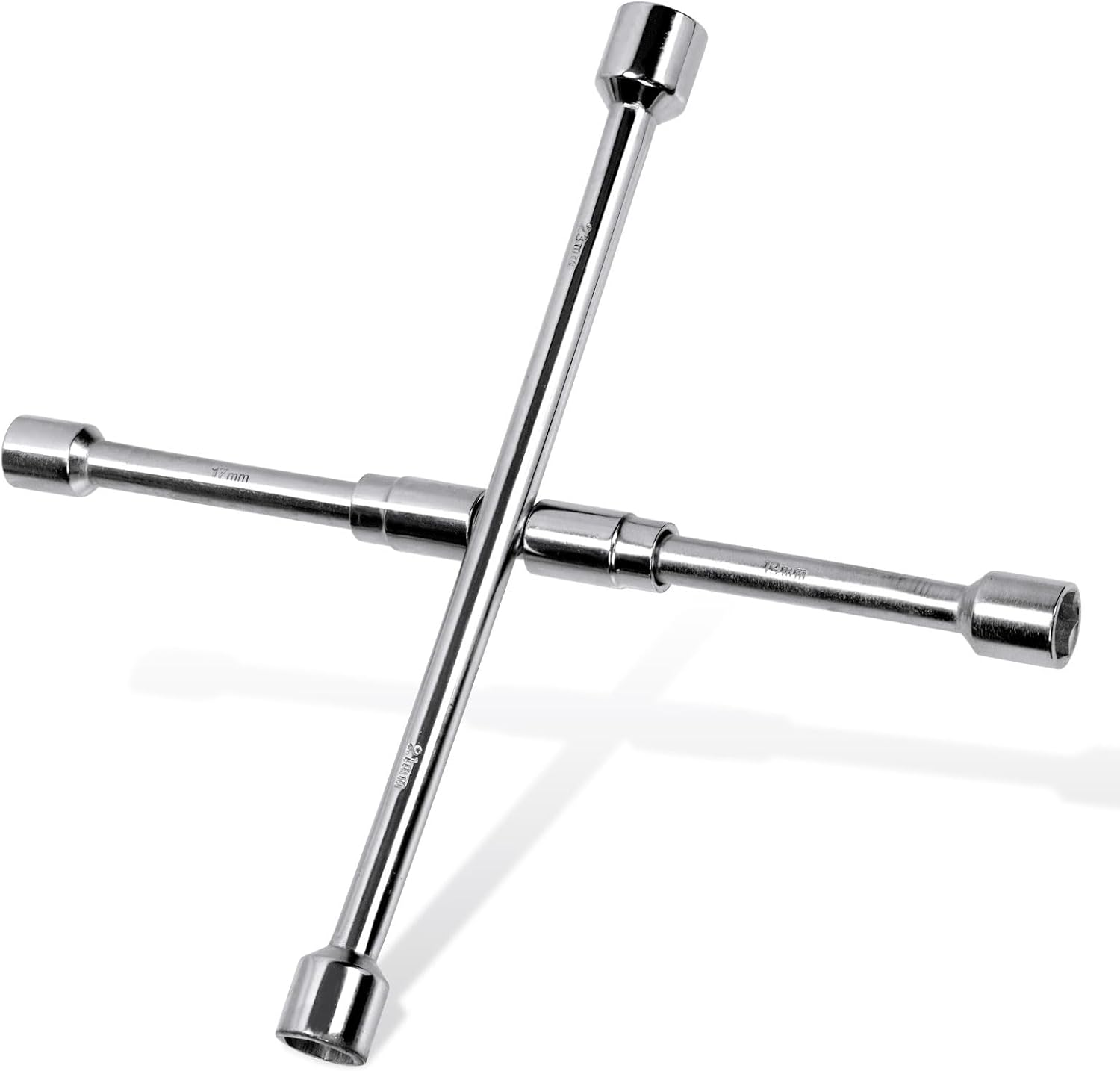 Tanstic 1Pc 14 Inch Universal Folding Lug Wrench, Heavy Duty 4 Way Cross Wrench for Cars Tire Changing image number 1