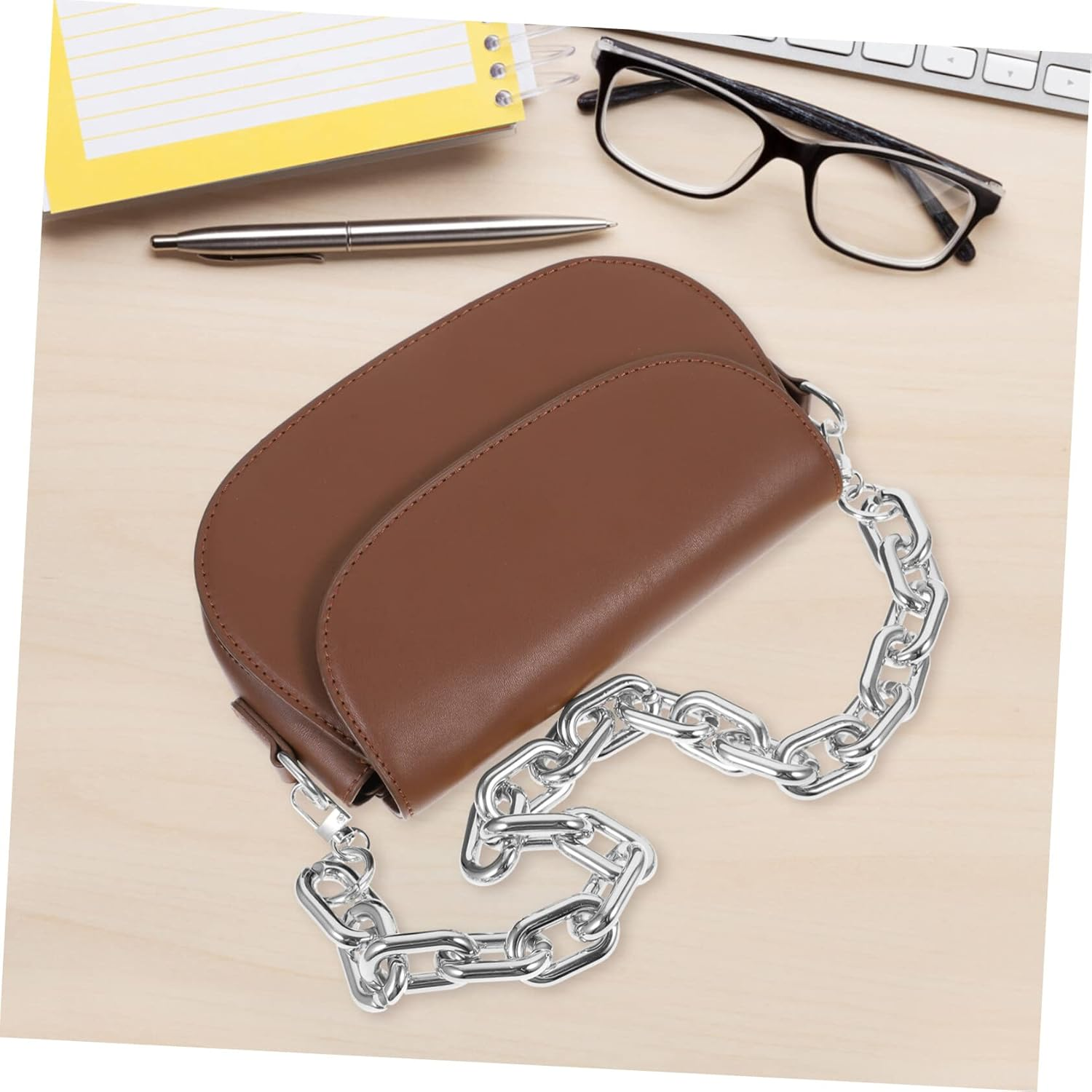 Abaodam Silver Bag Chain Strap Purse Chain Replacement Chunky DIY for Women Handbag image number 1