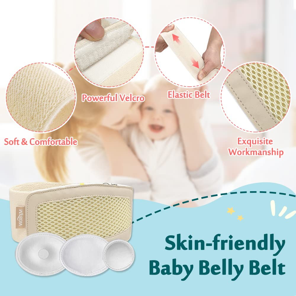 Umbilical Hernia Belt Baby Belly Button Band Newborn Cover Infant Tummy Wrap Umbilical Cord Belt Baby Support Truss Child Adjustable Belly Band Abdominal Navel Relief image number 5
