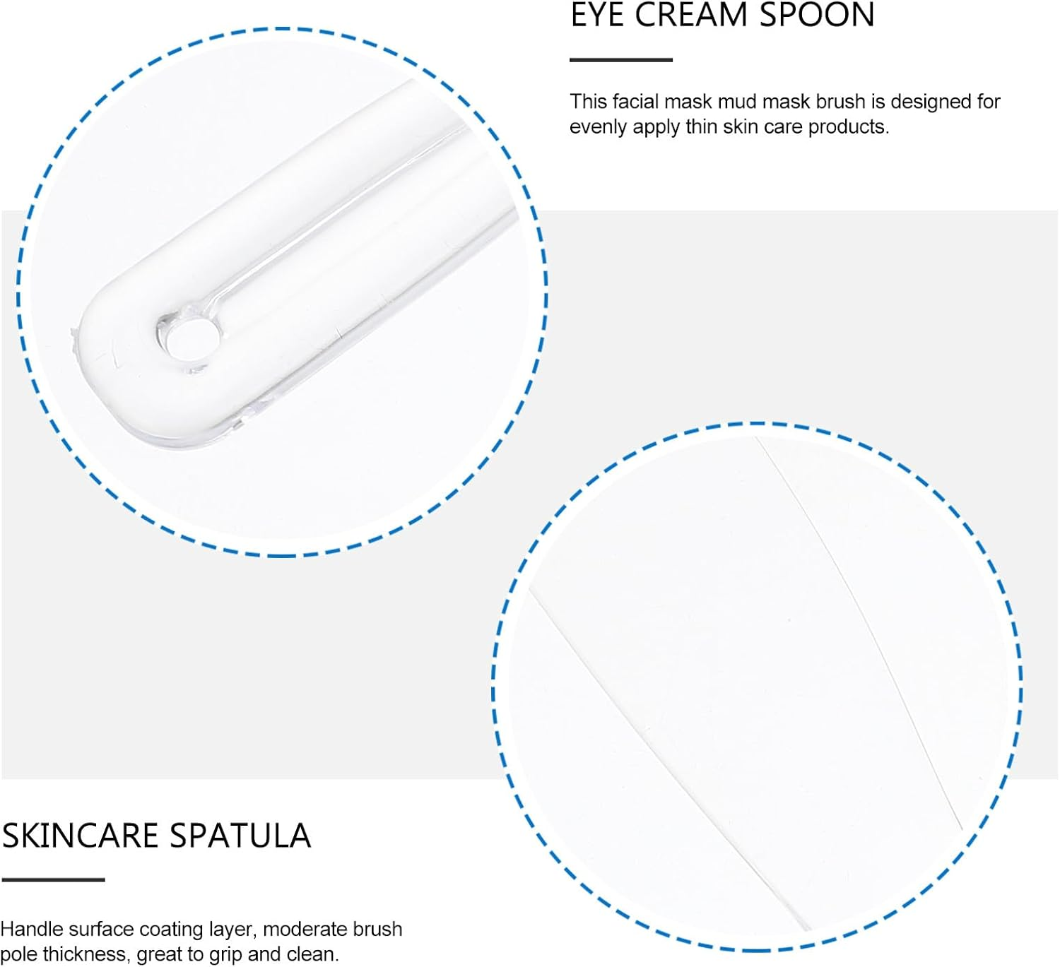 IDEANATEGRATE 5Pcs Silicone Face Mask Applicator Set 20.5Cm &ndash; Skincare Cream Scoop, Cosmetic Mixing Spatula Facial Beauty Spoon for DIY Mask, Eye Cream, and Moisturizer Application image number 2