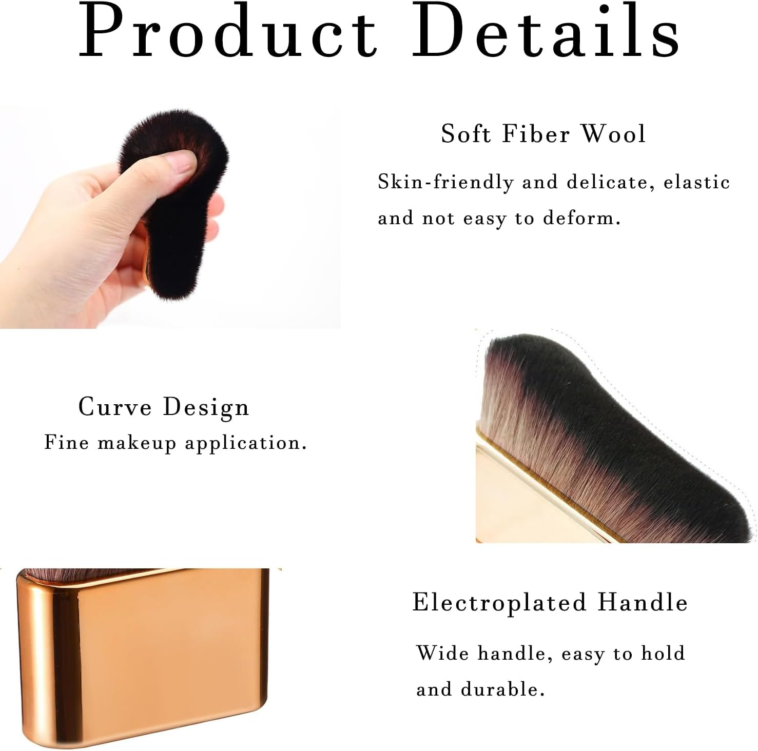 Self Tanner Brush Makeup Brush for Face and Body Foundation Perfect Flawless Leg Application for Powder Blush Eyeshadow and Sunscreen Cream (2 Pcs) image number 1