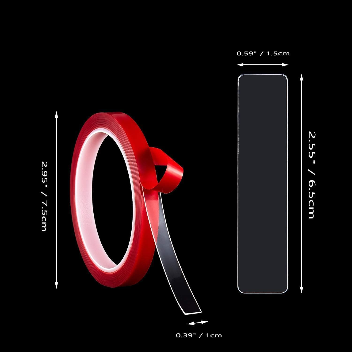 1PCS Transparent Acrylic Nail Art Display Holder, Betterjonny 50 PCS Nail Stand with 3M Double Sided Tape for Professional Salon False Nail Sample Display