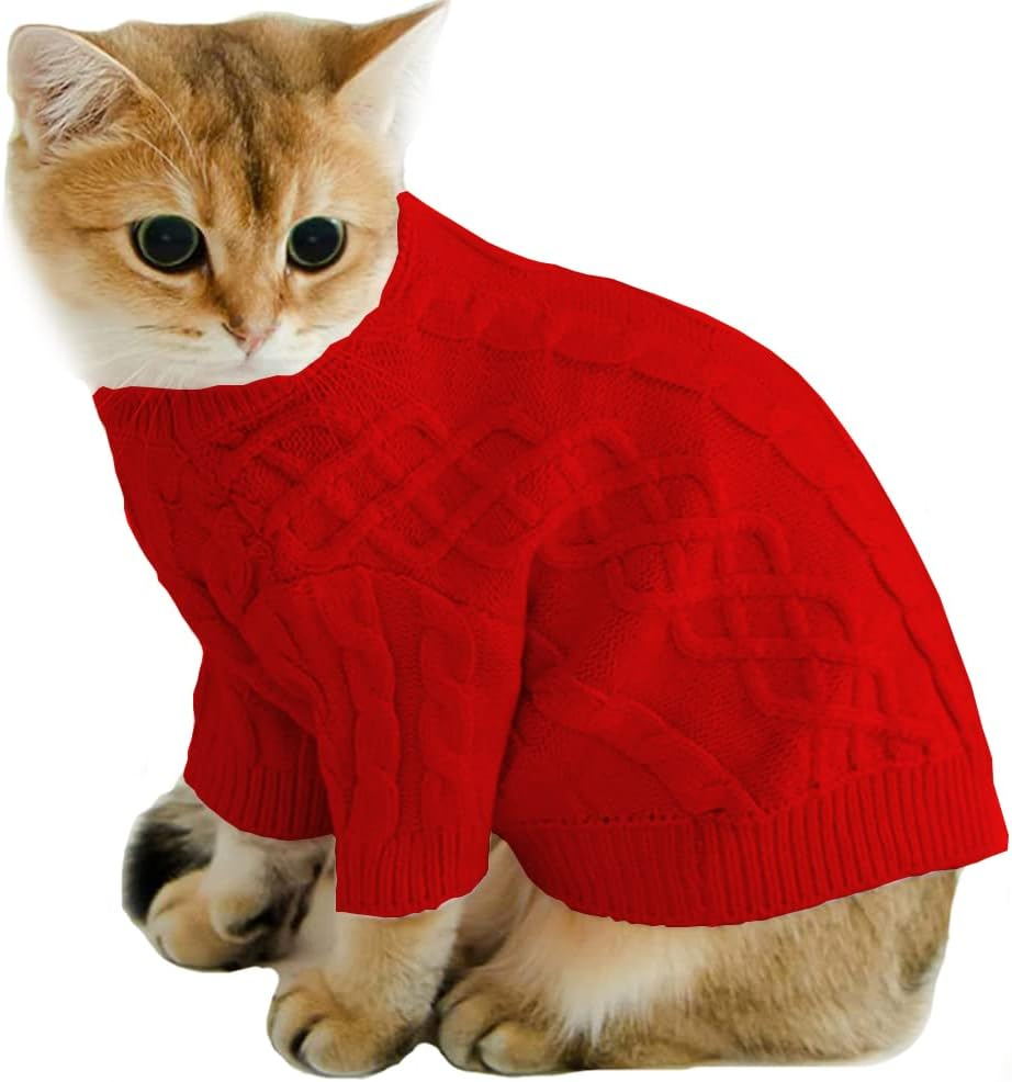 SYPLAUYE Cats Coat Vest Jumper Dog Sweater (Light Apricot, Medium)