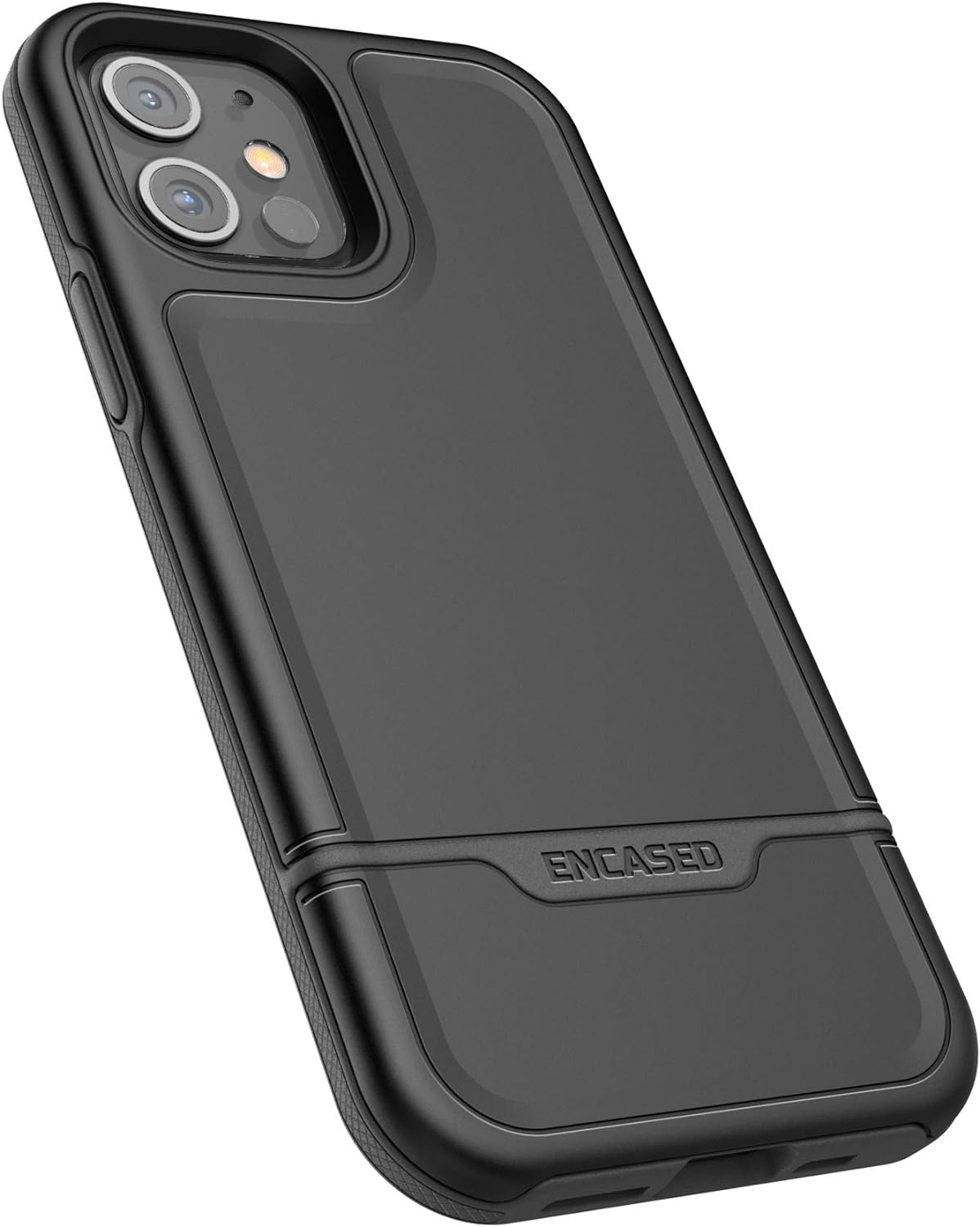 Encased Protective Iphone 12/Iphone 12 Pro Case (2020 Rebel Armor) Heavy Duty Full Body Rugged Cover - Black