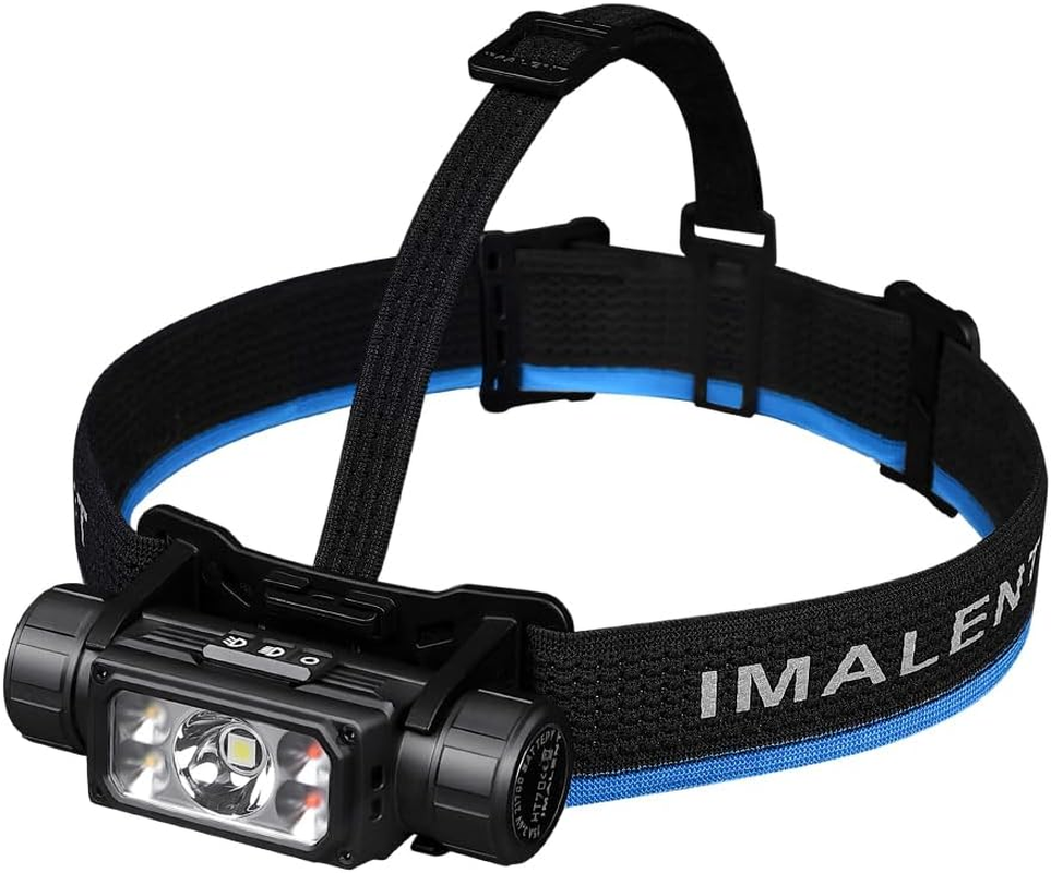 IMALENT HT70 Triple Light Sources Headlamp Super Bright 3500 Lumen LED Lightweight Waterproof Headlight, Type-C Rechargeable Head Torch, MAX 350H Runtime for Running, Hiking Etc image number 4