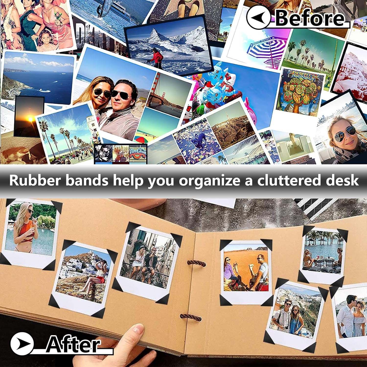 Photo Corners Sticker, 20 Sheets Self-Adhesive Photo Corners, 2040 Pcs Scrapbooking Supplies for Memory Books Picture Album (Black) image number 4