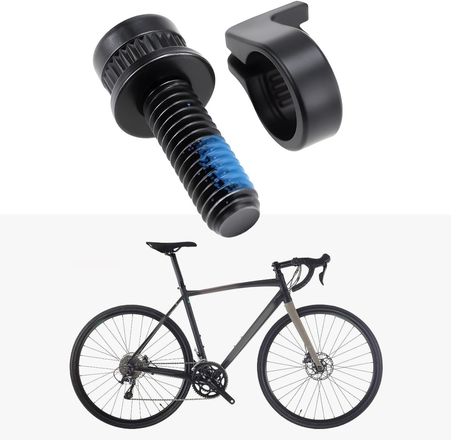 SING F LTD 4 Sets Bicycle Calliper Fixing Bolt M6X18.7Mm with Snap Ring Compatible with Shimano BR-S7000