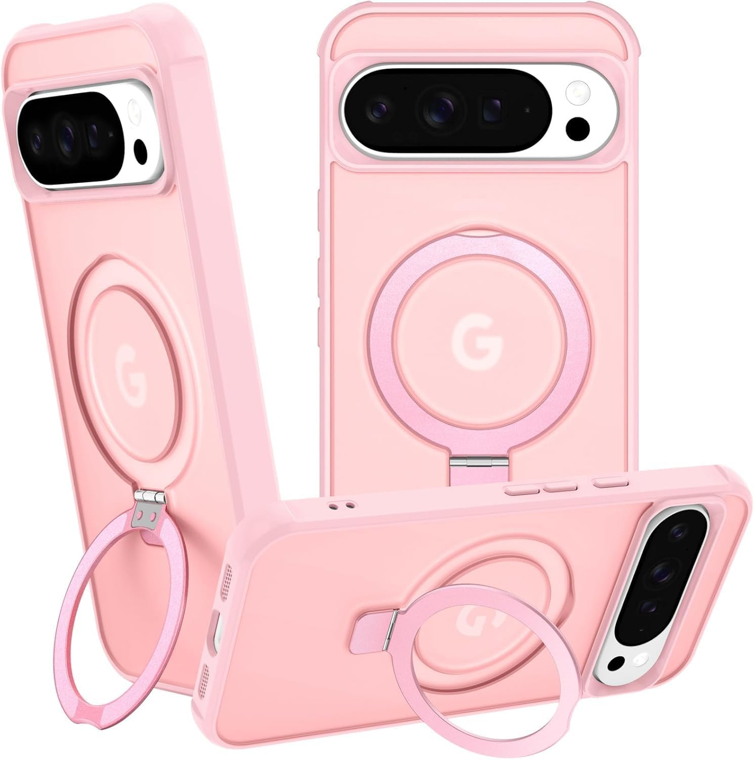 ELEPIK for Google Pixel 10 Pro XL Case with Adjustable Ring Stand, [Compatible with Magsafe] [Wireless Charging Compatible] Military Grade Magnetic Protective Phone Cover, Blue