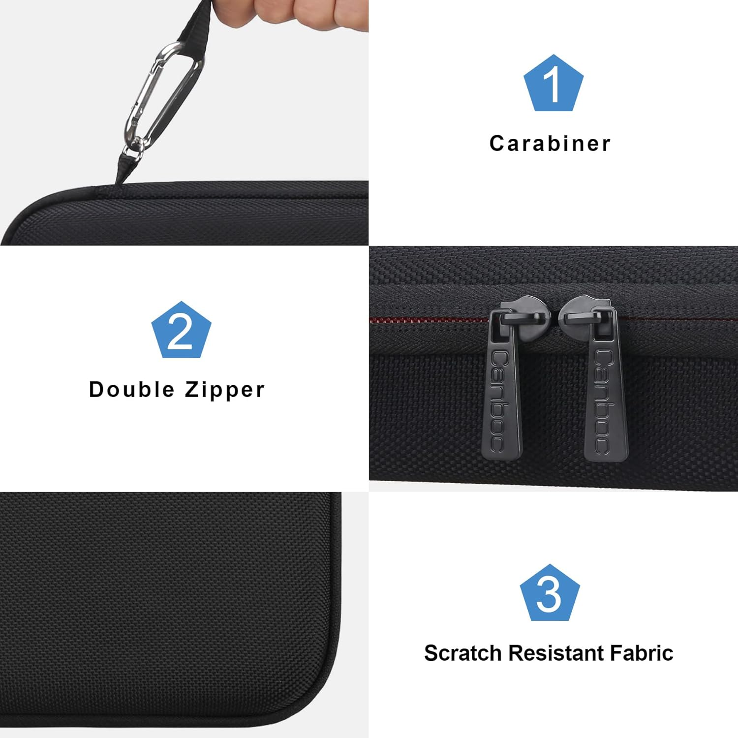 Canboc Diabetic Supplies Travel Case, Carrying Bag for Glucose Meter, Insulin Pens, Blood Sugar Test Strips, Lancets, Lancing Device, Medication, Alcohol Wipe or Other Diabetes Care Accessories, Black