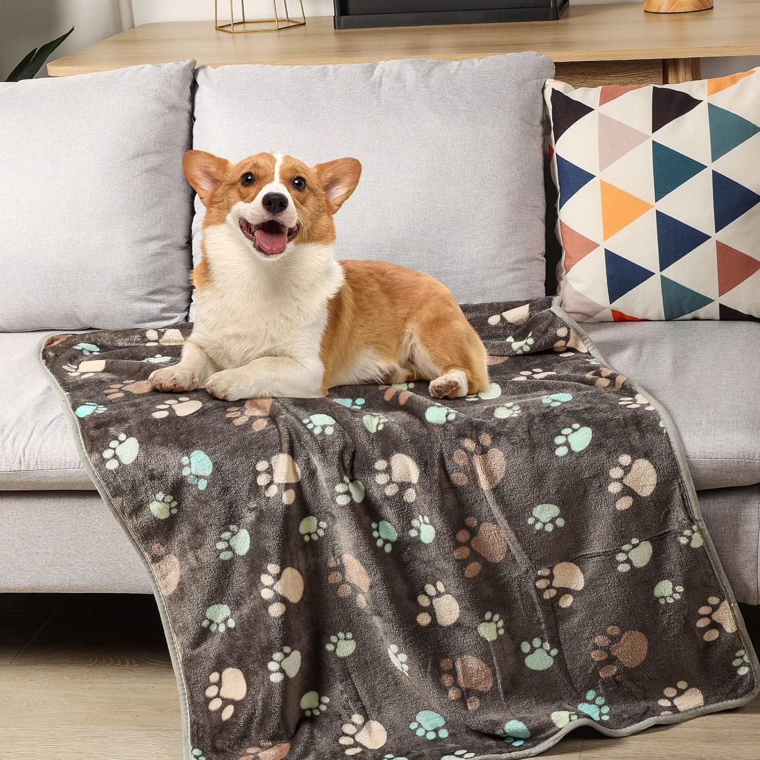3 Packs Puppy Blanket Super Soft Warm Sleeping Mat Cute Printed Blanket Plush Pet Blanket Soft Warm Flannel Dog Blanket for Puppies and Kittens, 23 "X15" image number 3