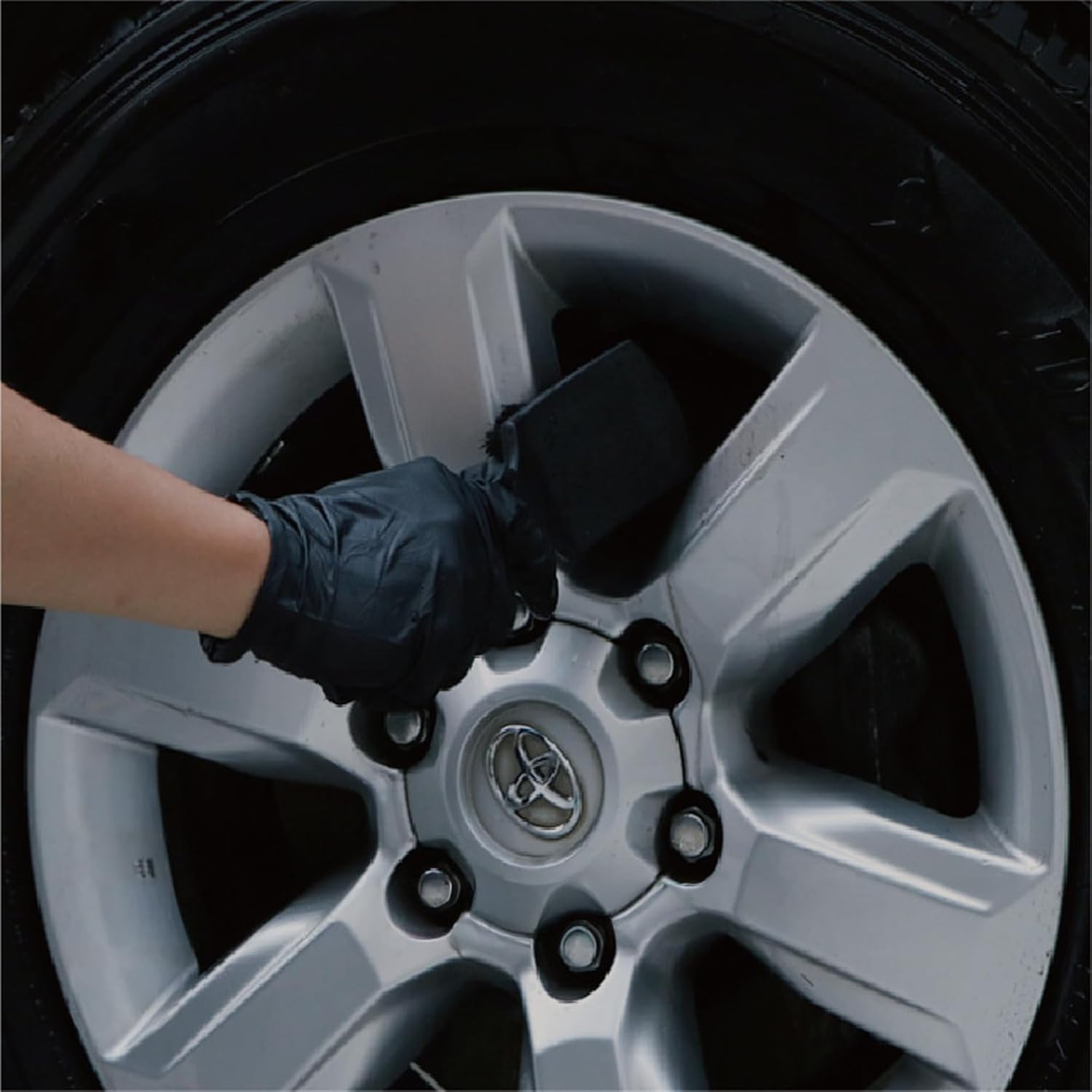 Tire Brush, Car Wheel Brush, Stiff Nylon Bristles for Cleaning Tires, Carpets, Auto Detailing, Black-Unron image number 4