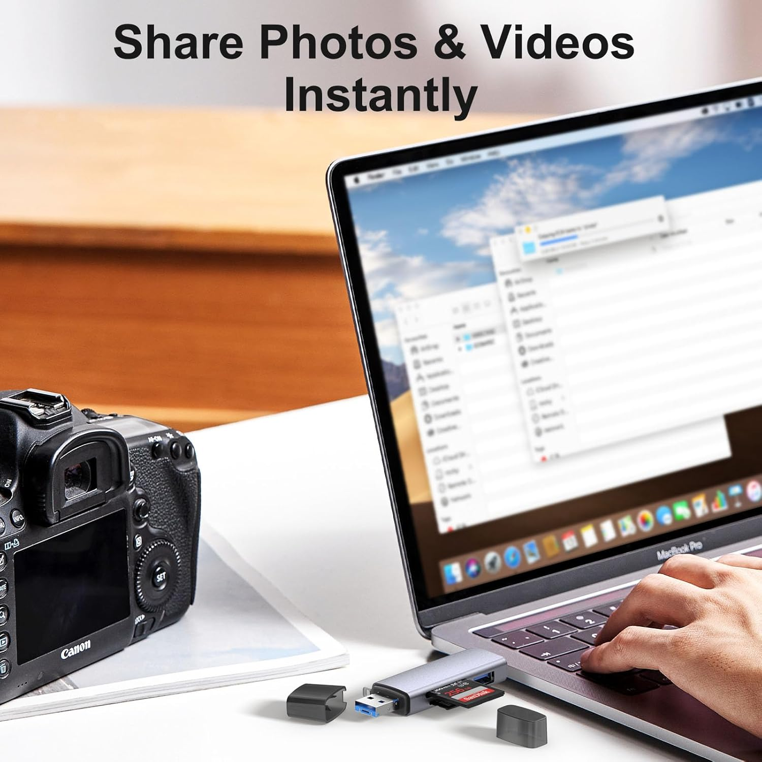 USB C USB 2.0 Memory Card Reader External Adapter Type C OTG Card Adaptor for Sd/Micro SD/TF/SDXC/SDHC/MMC Cards Compatible with Iphone 16/15 Pro Max, Galaxy S24, Imac, Macbook, Ipad