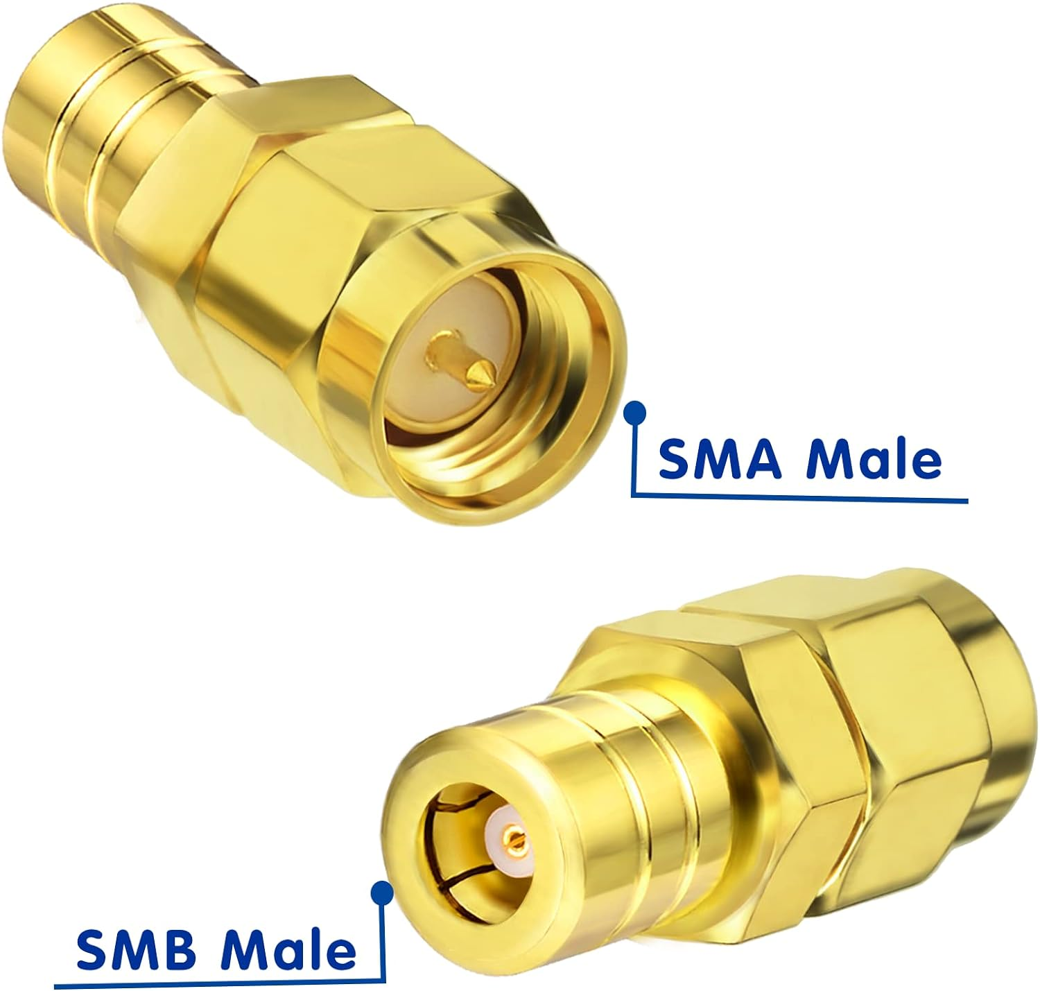 Bingfu DAB Aerial Adapter SMA Adapter to SMB Connector RF Converter Set 4 Kit for DAB Car Radio Alpine Pioneer Clarion image number 1