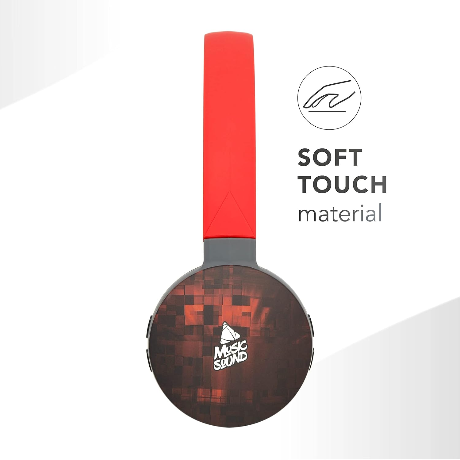 Music Sound | Fantasy Bluetooth Headphones | Supra-Auricular Bluetooth Headphones - Extendable Headband - Controls on the Pads - Autonomy 20 Hours - Charging 2 Hours - 10 Mt. - Red Cube - Distortion image number 2