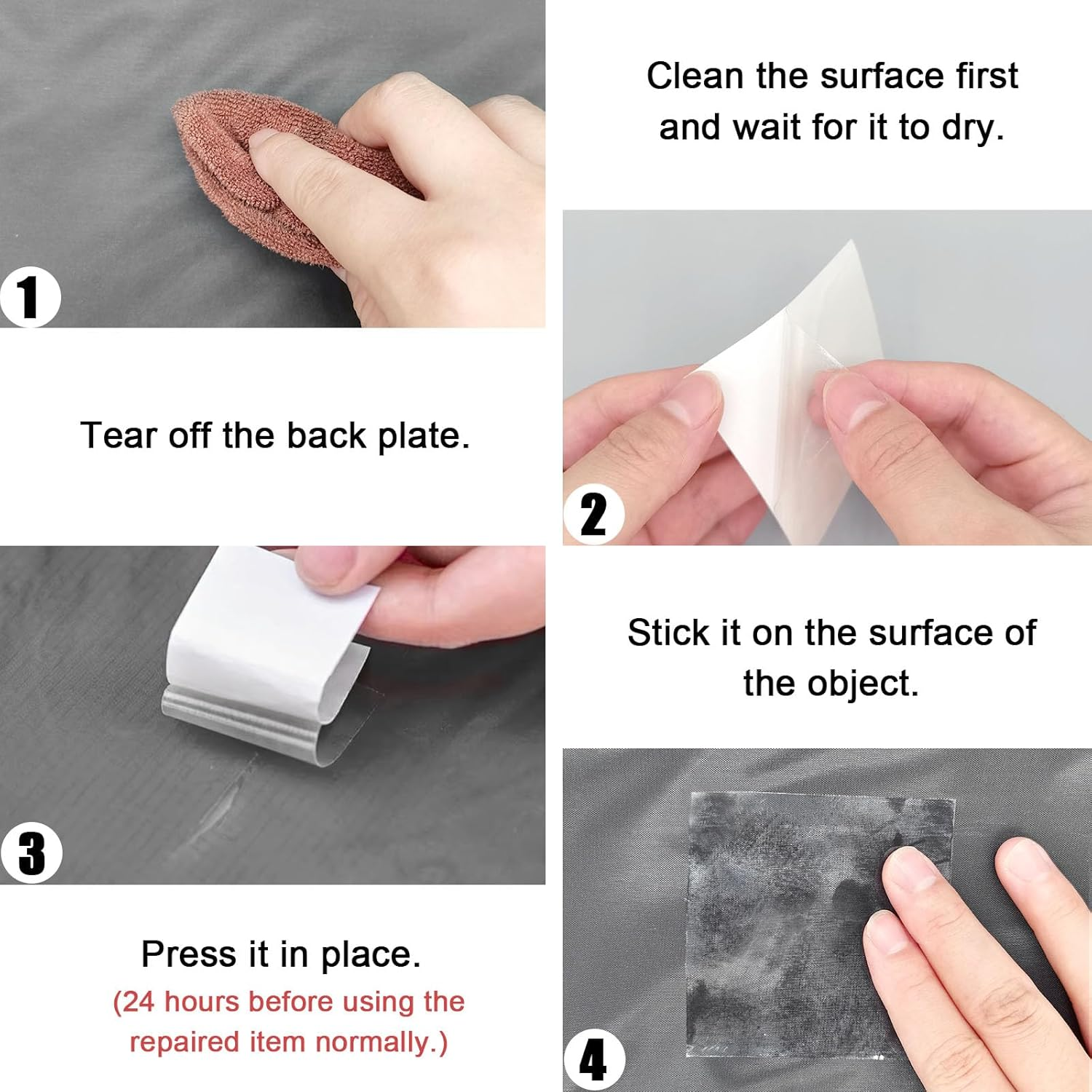 10Pcs TPU Pool Patch Repair Kit Waterproof Inflatable Patch Repair for Air Mattress, Bounce House, Tent, Canvas, Canopy, Swimming Pool, Pool Float, Tub Air Bed and Inflatable Toys - Clear