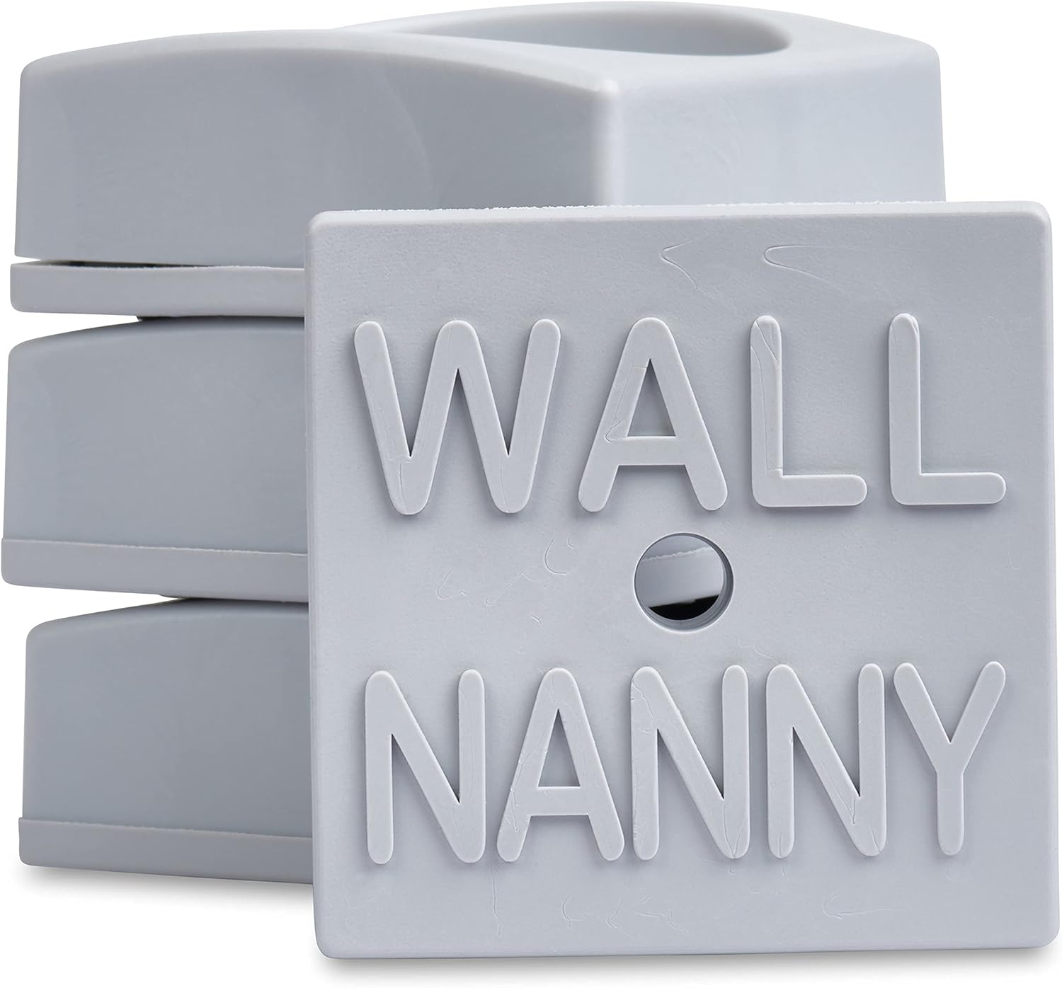 Wall Nanny Mini - Smallest Baby Gate Wall Protector (Made in USA) Protect Walls & Doorways from Pet Gates & Dog Gate Spindles - Child Pressure Mounted Baby Gate for Stairs Wall Cup (White) 4 Pack