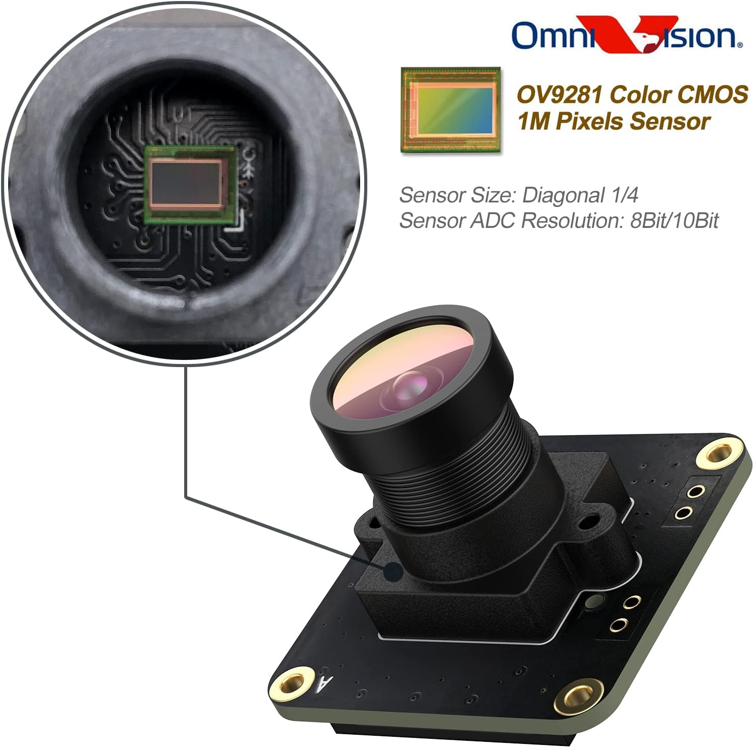 Raspberry Pi Camera OV9281 up to 453Fps External Trigger Stream Mode Monochrome Global Shutter Sensor 1Mpixel for Rasp Pi 4B 3B+ 3B 3A+ CM3+ CM3 Pi Zero W,Support Bullseye Libcamera (Black) image number 4